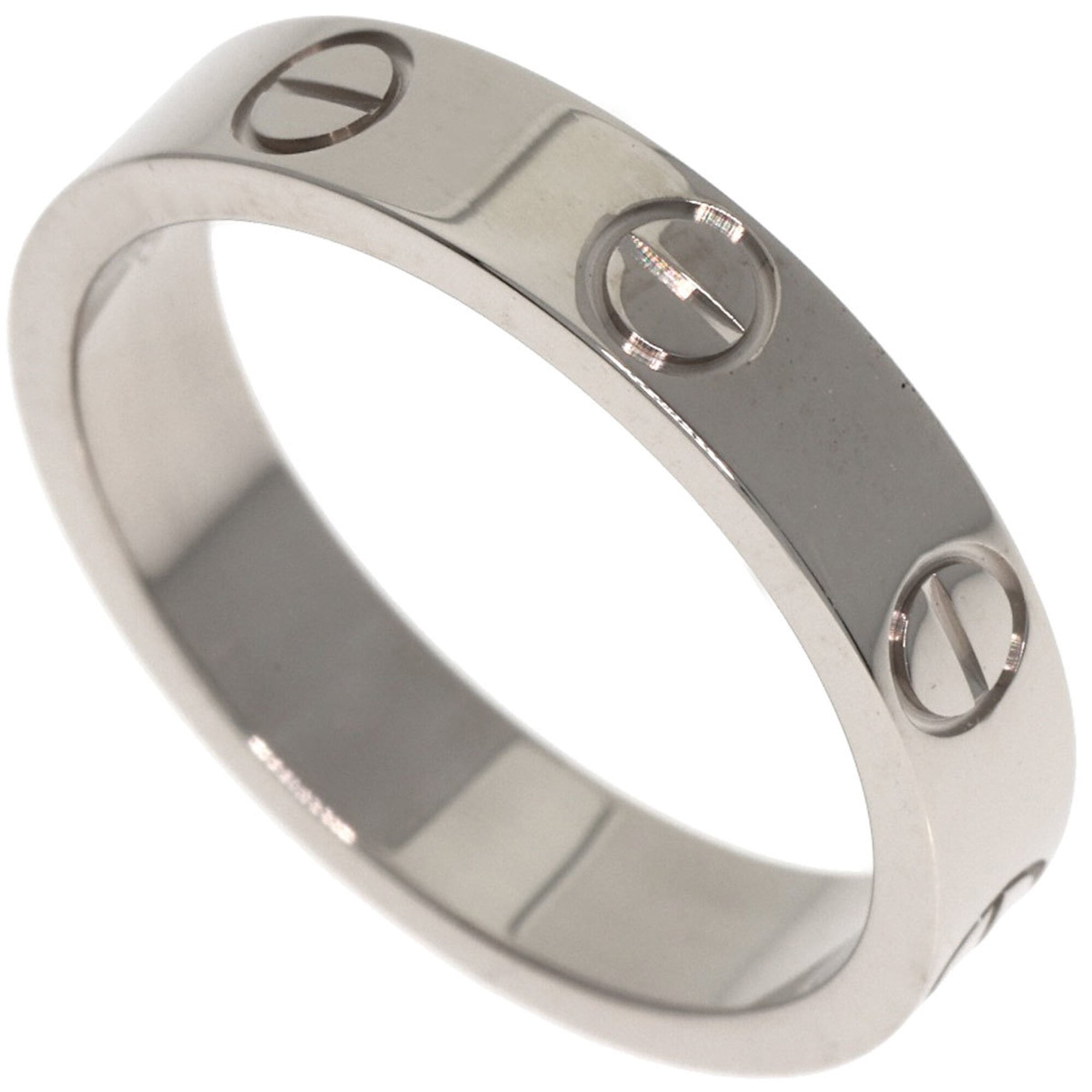 Cartier Mini Love Ring #47, 18K White Gold, Women\'s Ring, CARTIER