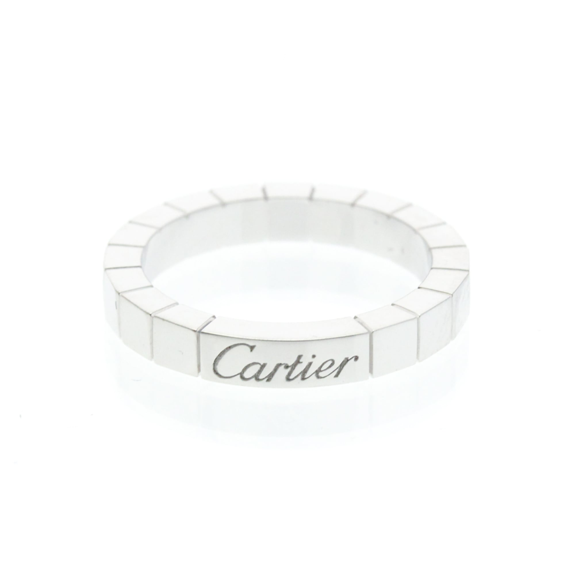 Cartier Lanieres White Gold (18K) Fashion No Stone Band Ring Silver