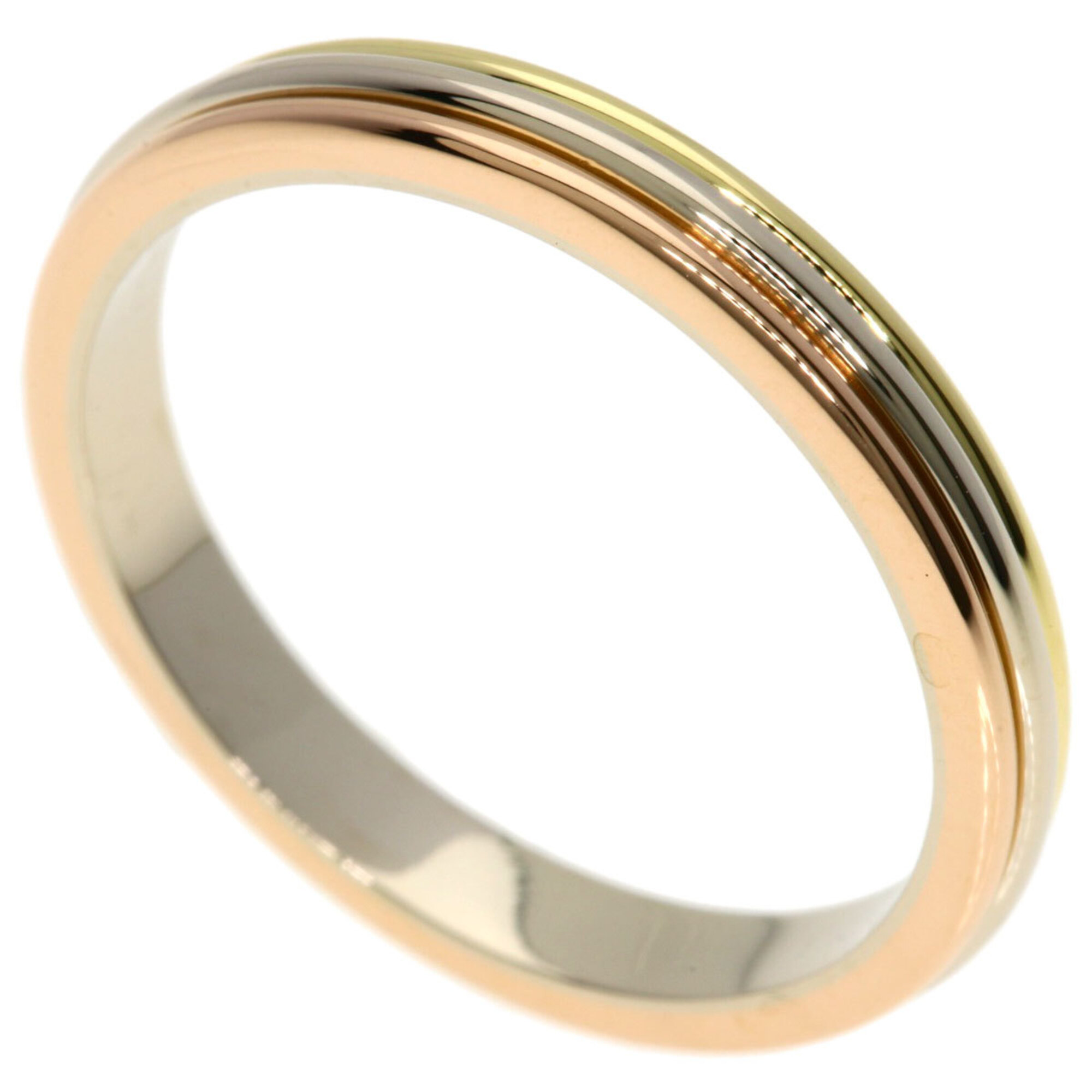 Cartier Three-Color Ring #58, 18K Yellow Gold/18K Pink White Gold, Women\'s.
