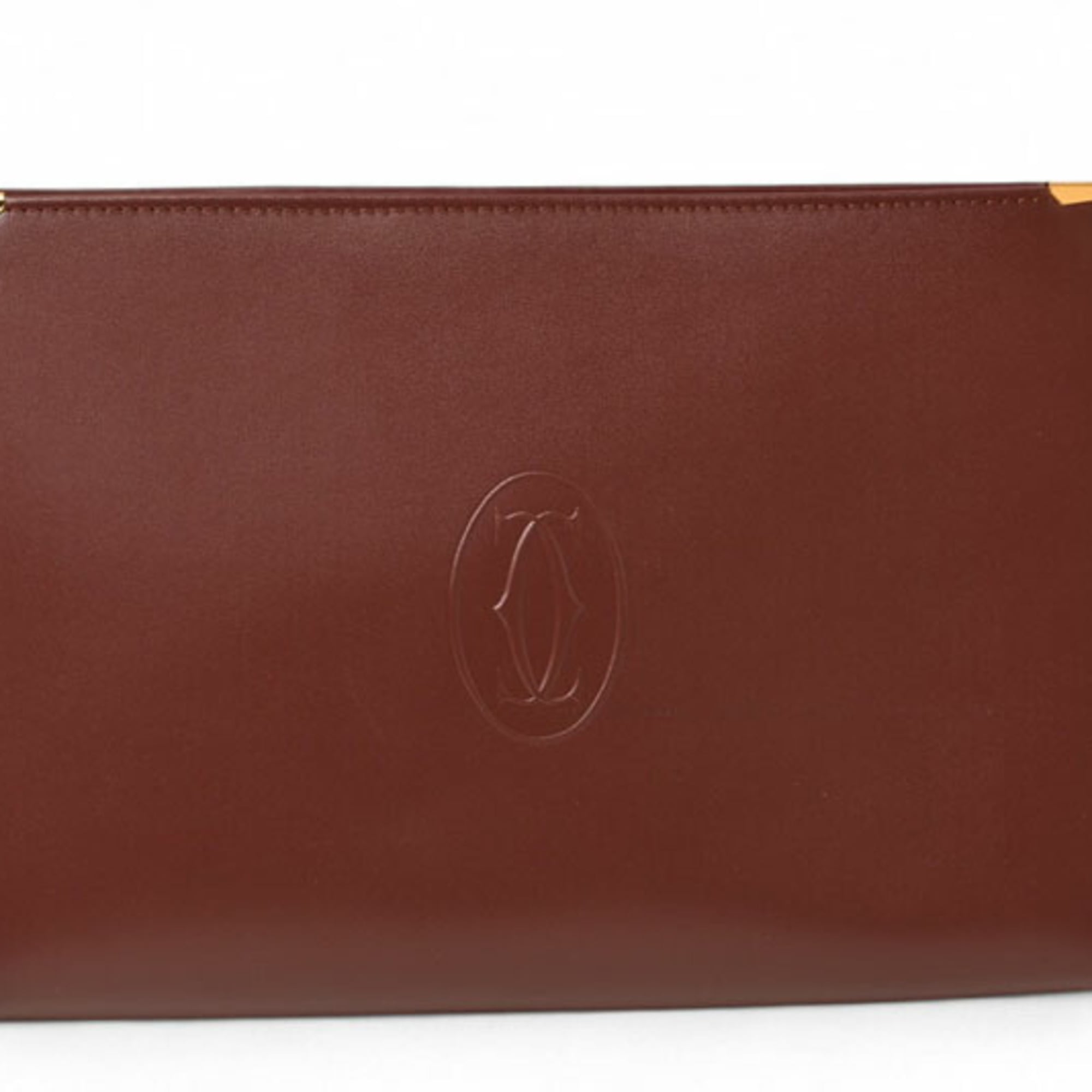 Cartier Must Line Clutch Bag, Men\'s Leather, Bordeaux, L1000060