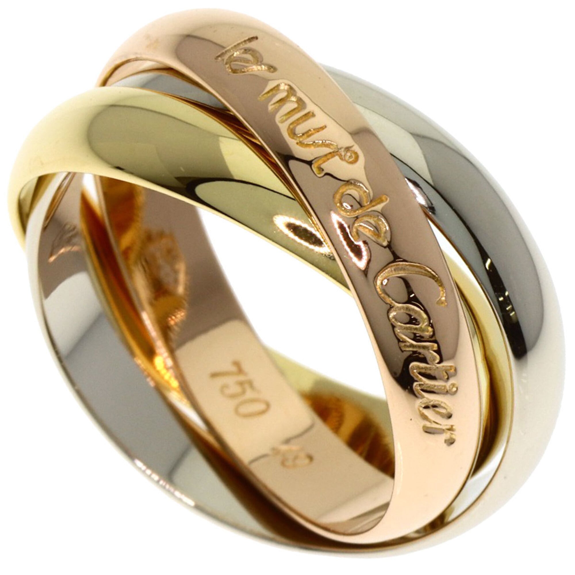 Cartier Trinity #49 Ring, 18K Yellow Gold/18K White Pink Gold, Women\'s, CARTIER