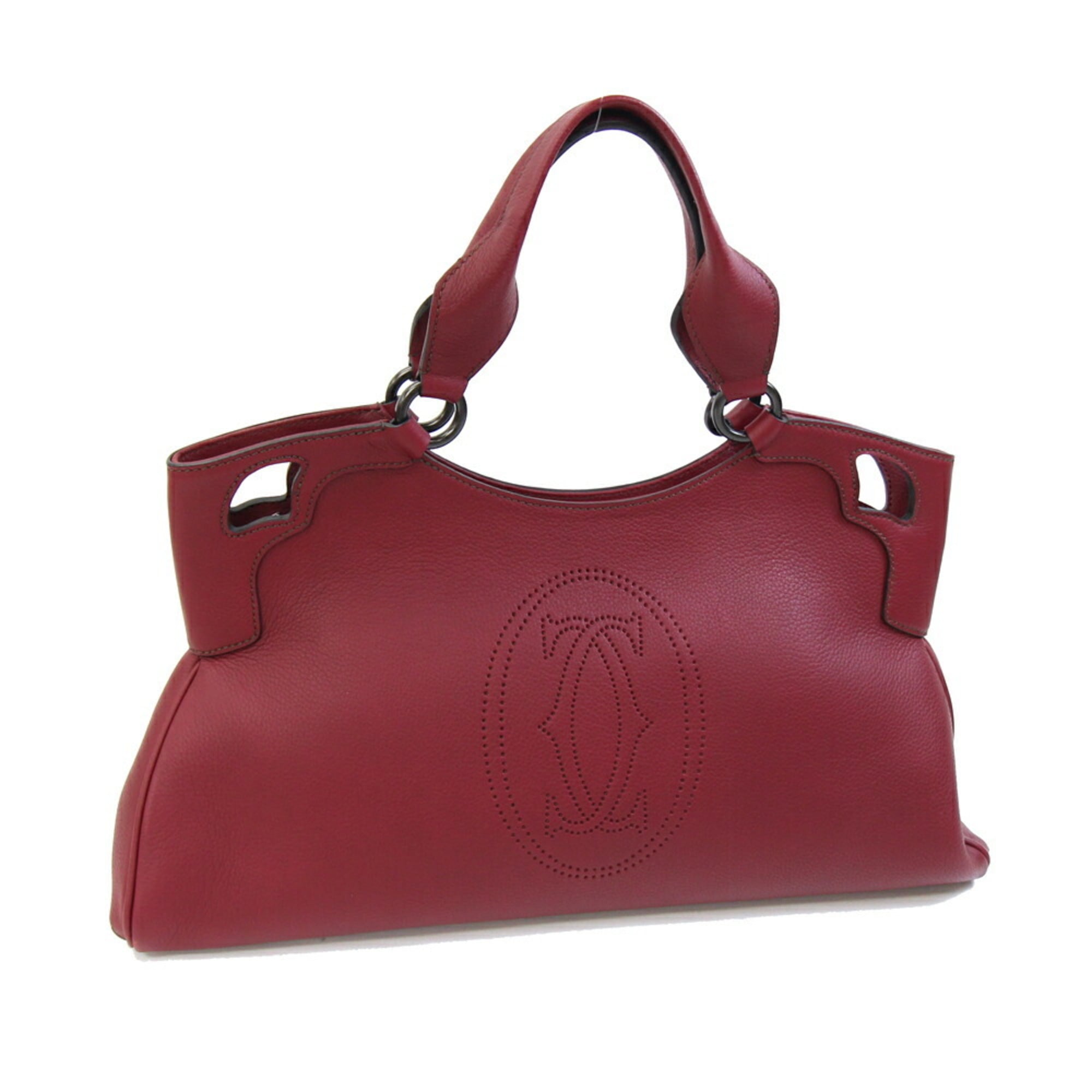 Cartier Marcello de MM One Red Leather Tote Bag, Women\'s,