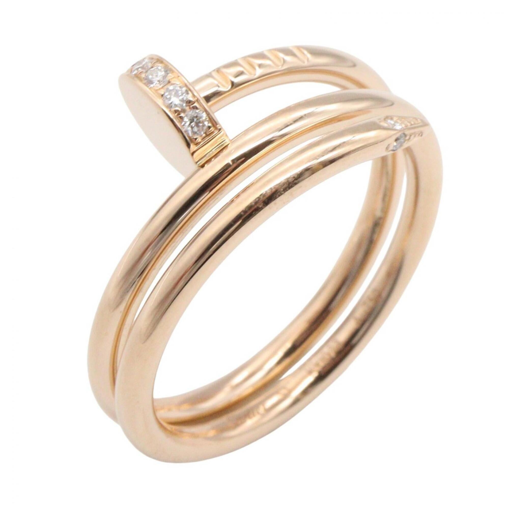 Cartier Juste un Clou Double Diamond Ring - 18K Pink Gold (PG) Women\'s Tone Clear