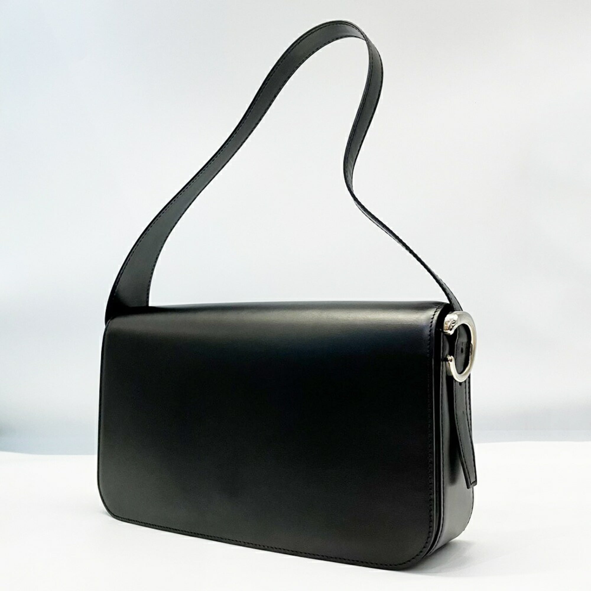 Cartier Panther Leather Bag, Black, Women\'s, CARTIER