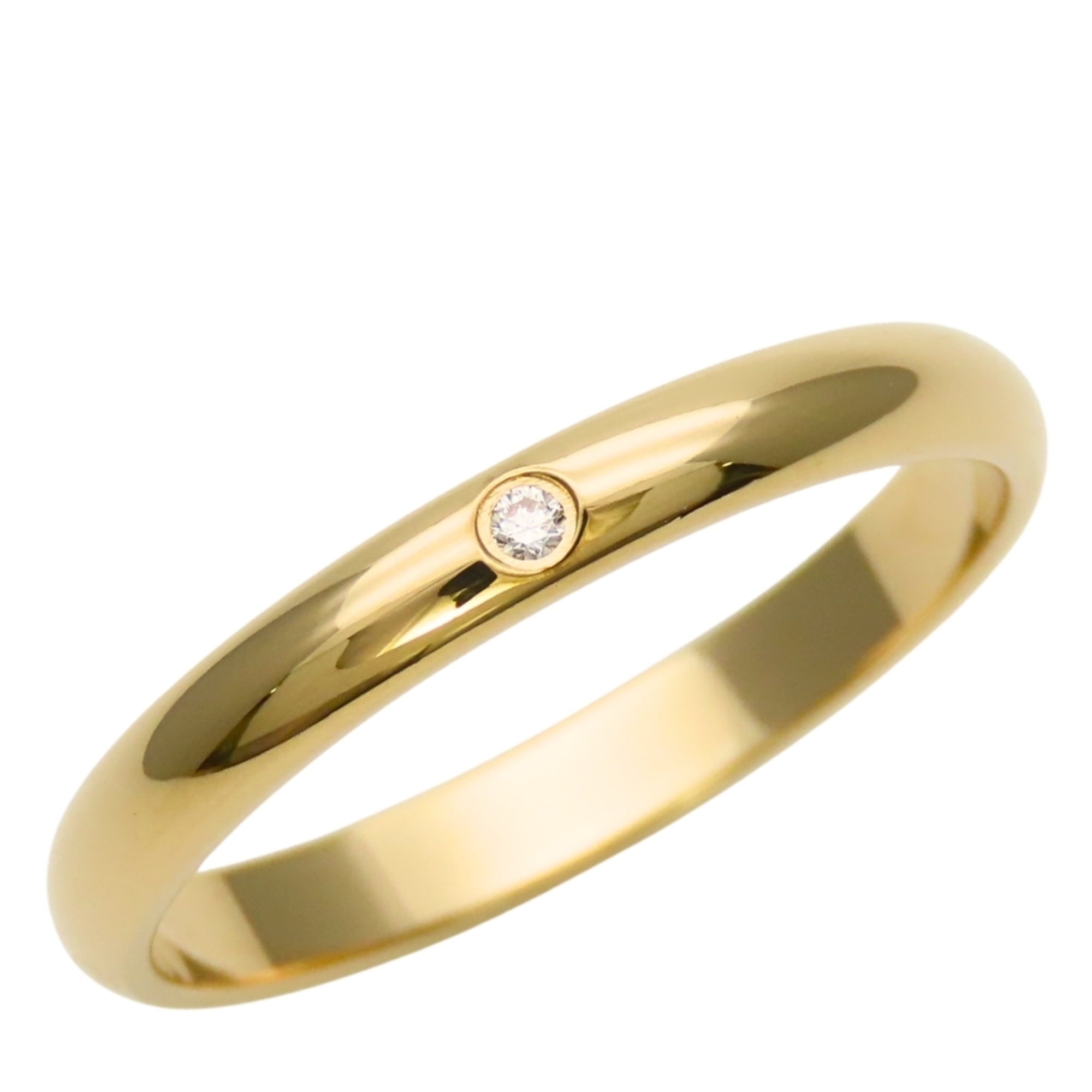 Cartier Ring 1895 Wedding 53 18K Yellow Gold Diamond 1PD Women\'s CARTIER