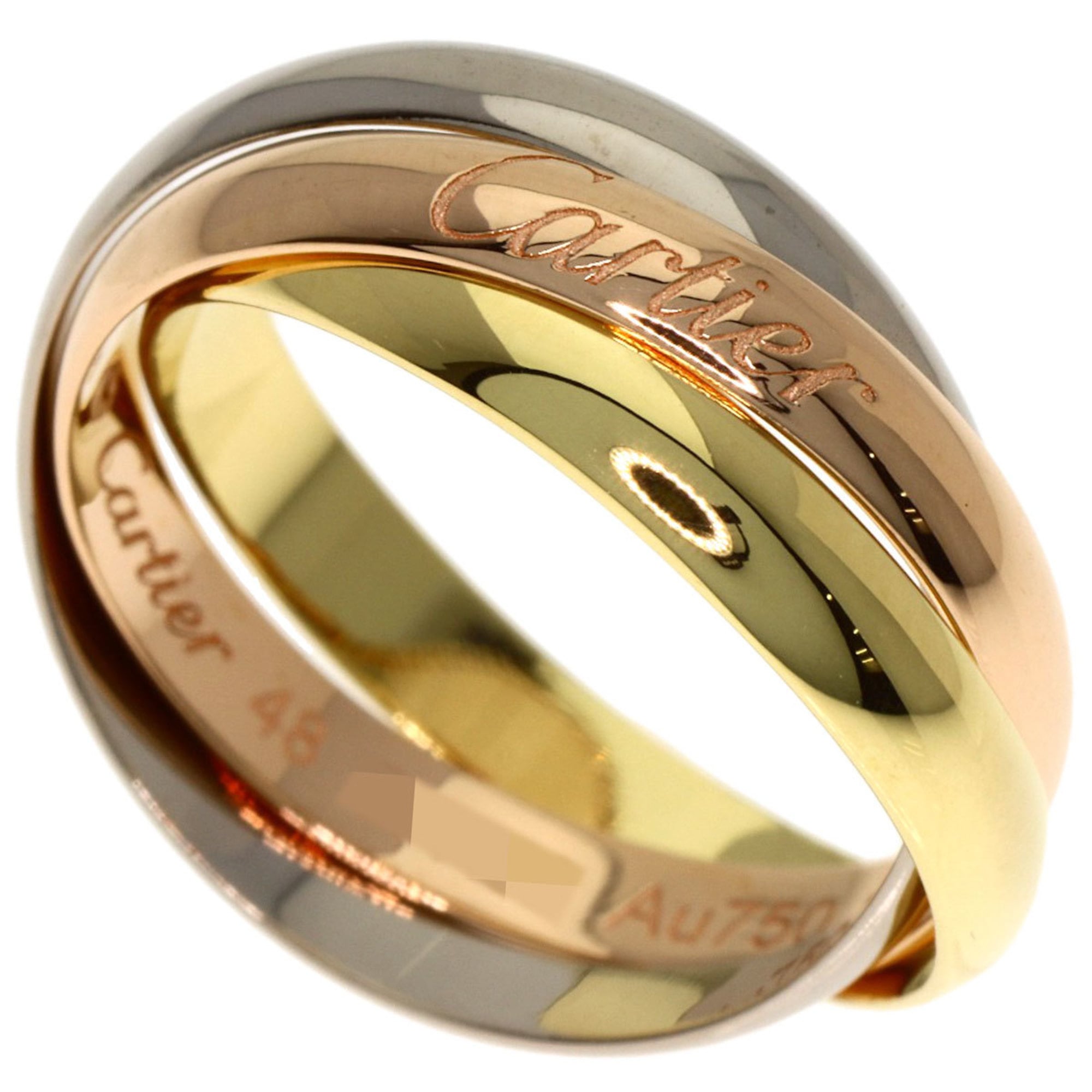 Cartier Trinity Small #48 Current Model Ring in 18K Yellow Gold/18KPG/18KWG for Women