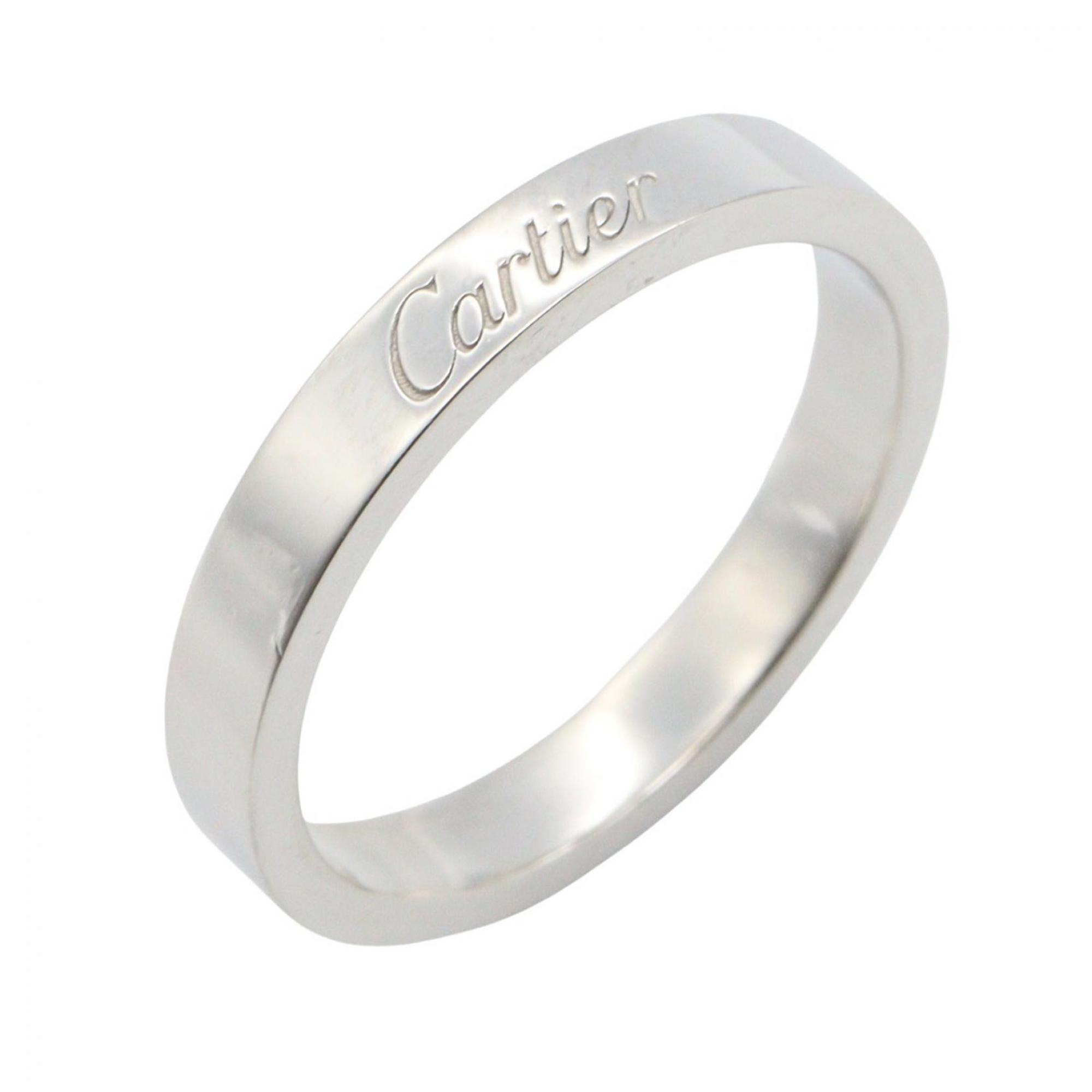 Cartier C de Ring, Pt950 Platinum, Men\'s and Women\'s, Silver