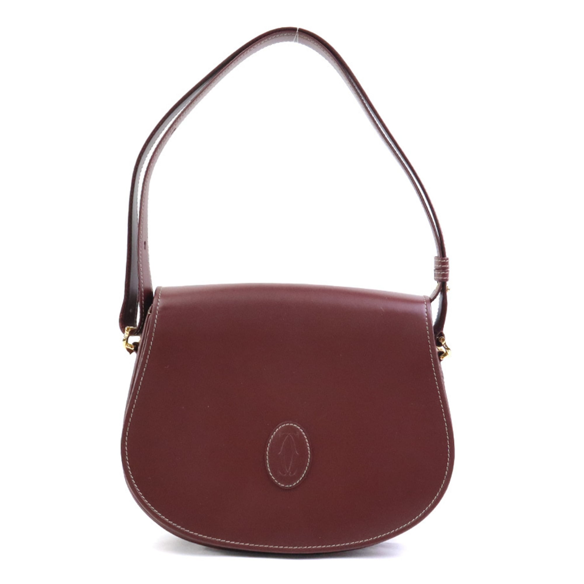 Cartier Must Line Shoulder Bag in Bordeaux Leather for Women, Free Shipping, r11023c