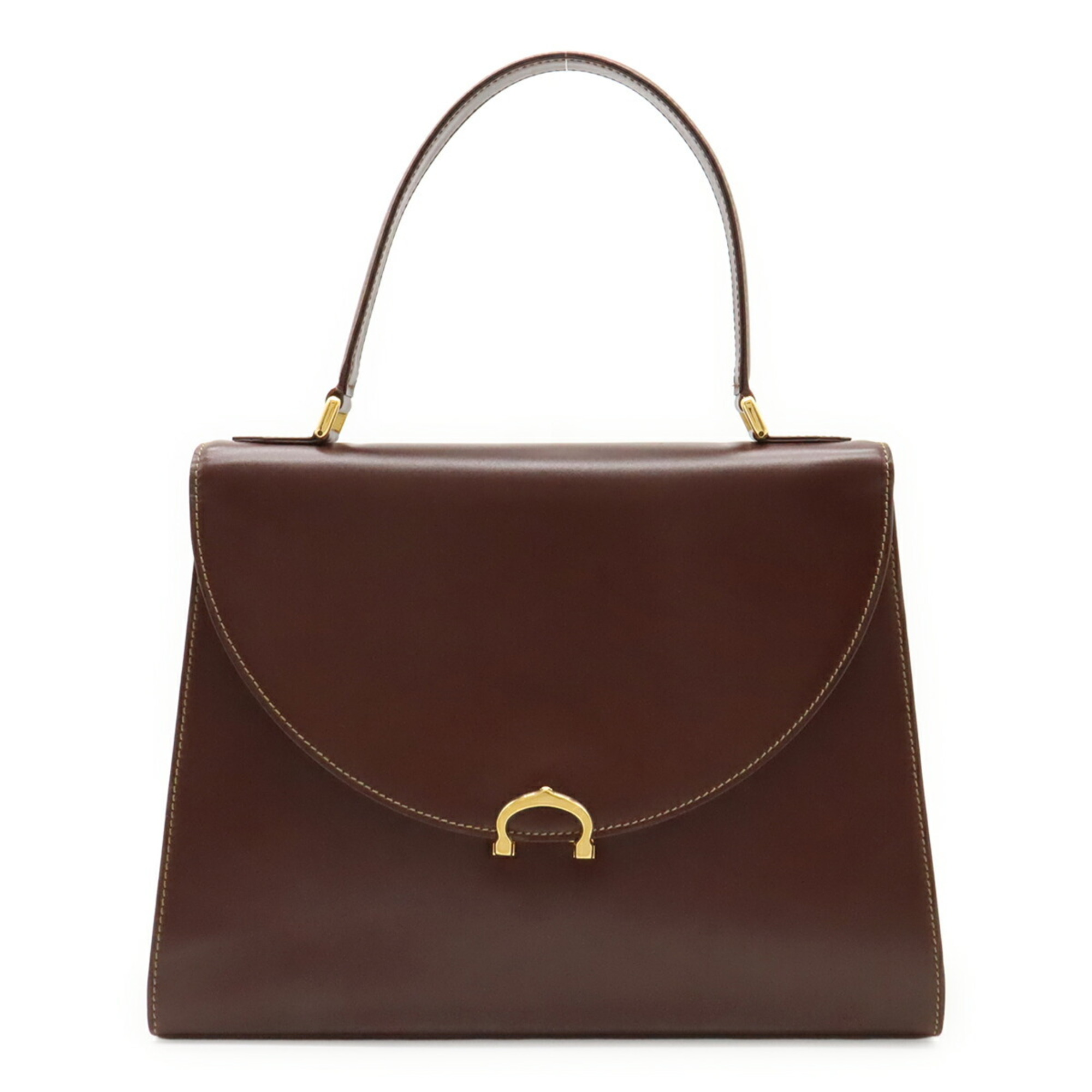 Cartier Must Handbag, One-Handle, Calf Leather, Bordeaux