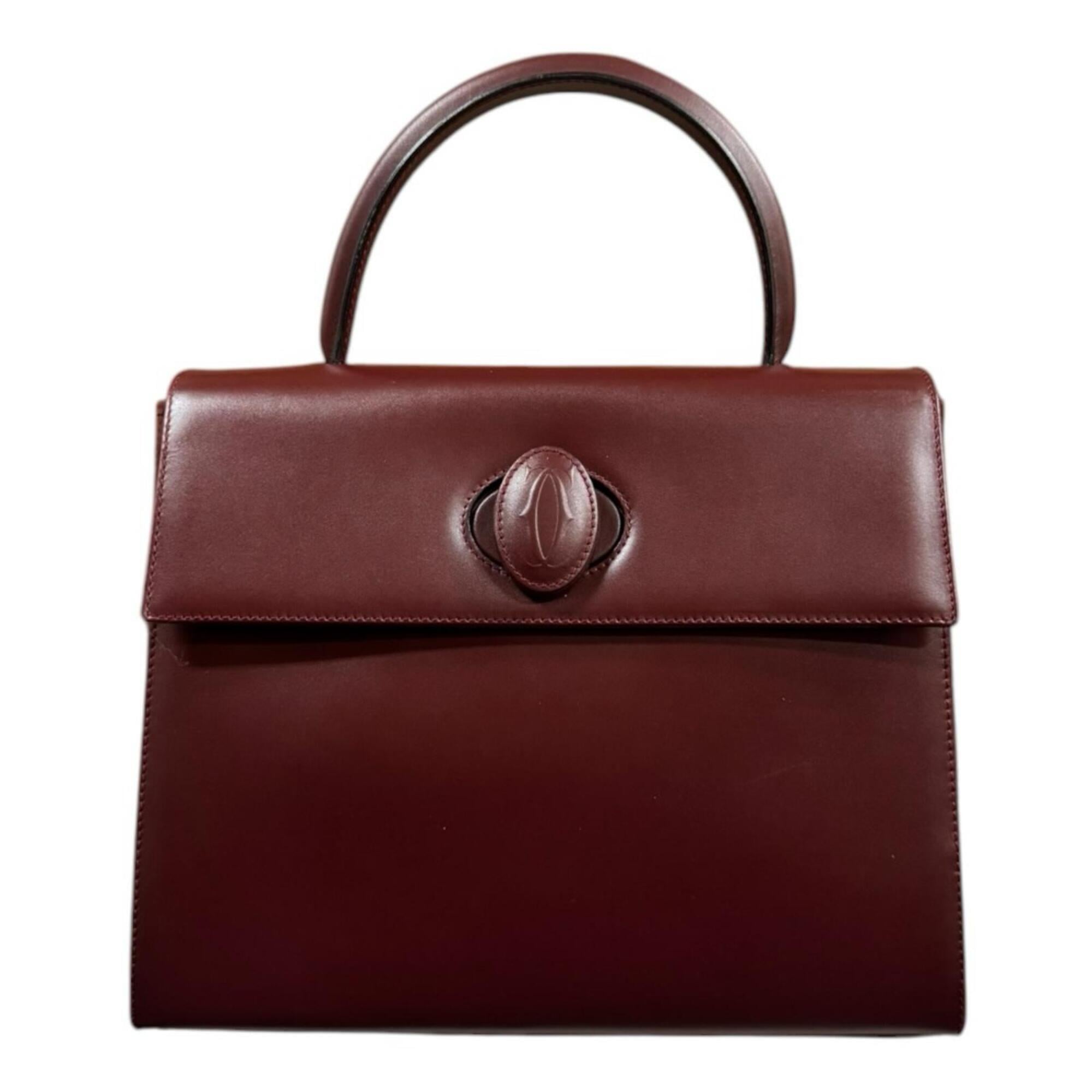 Cartier Must de Line Handbag, Leather L1000134 Red, Women\'s, CARTIER