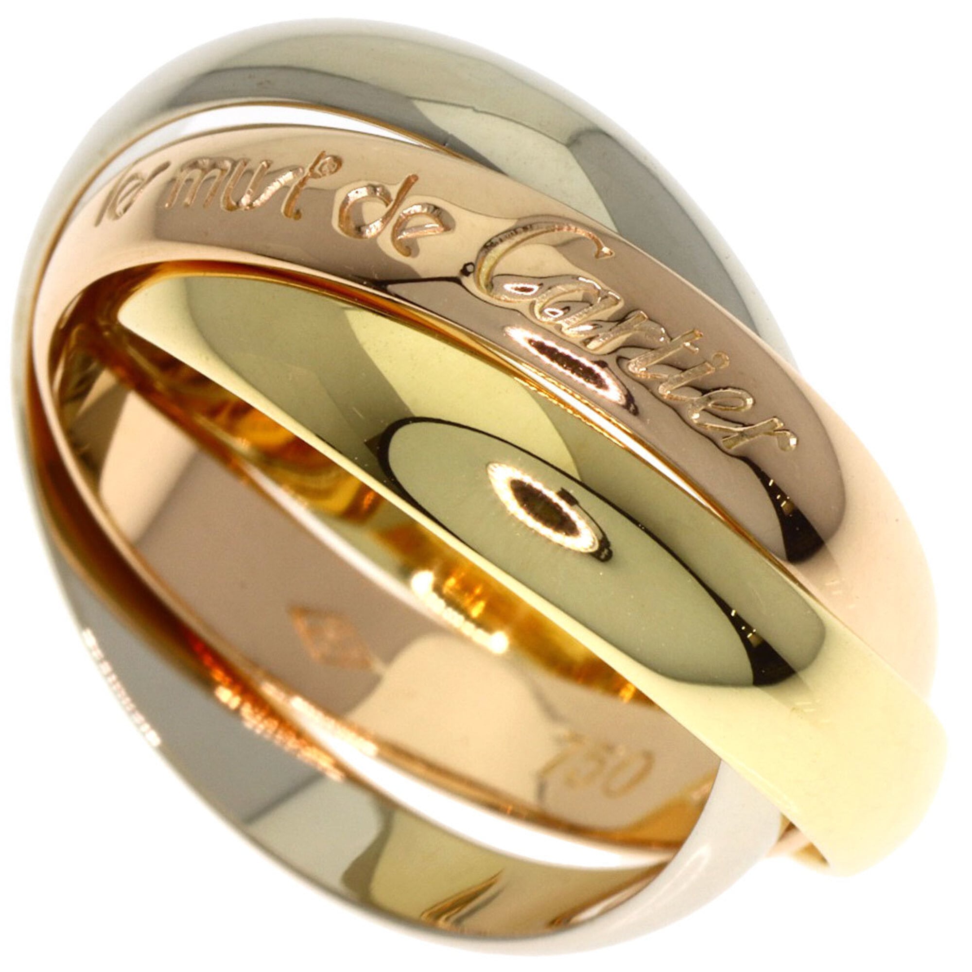 Cartier Trinity #49 Ring, 18K Yellow Gold/18K Pink White Gold, Women\'s.