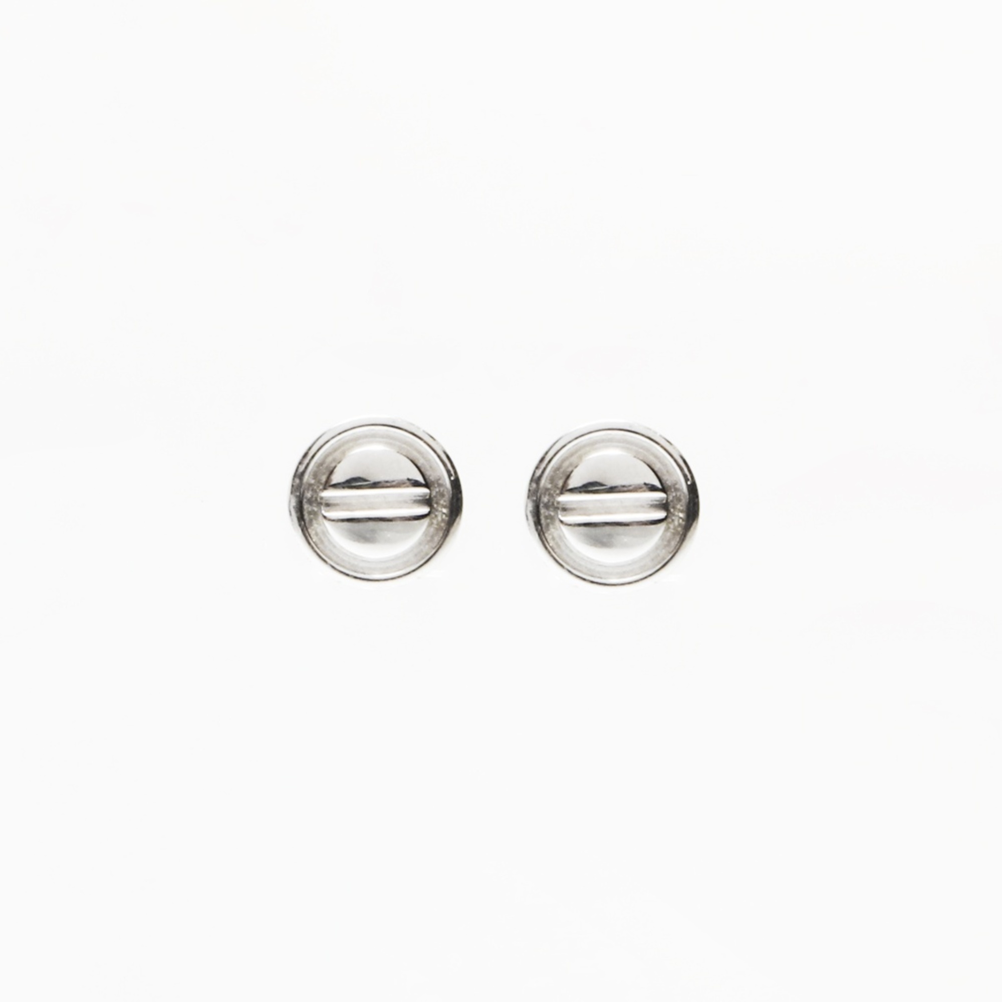 Cartier AU750 WG Love Earrings, Silver
