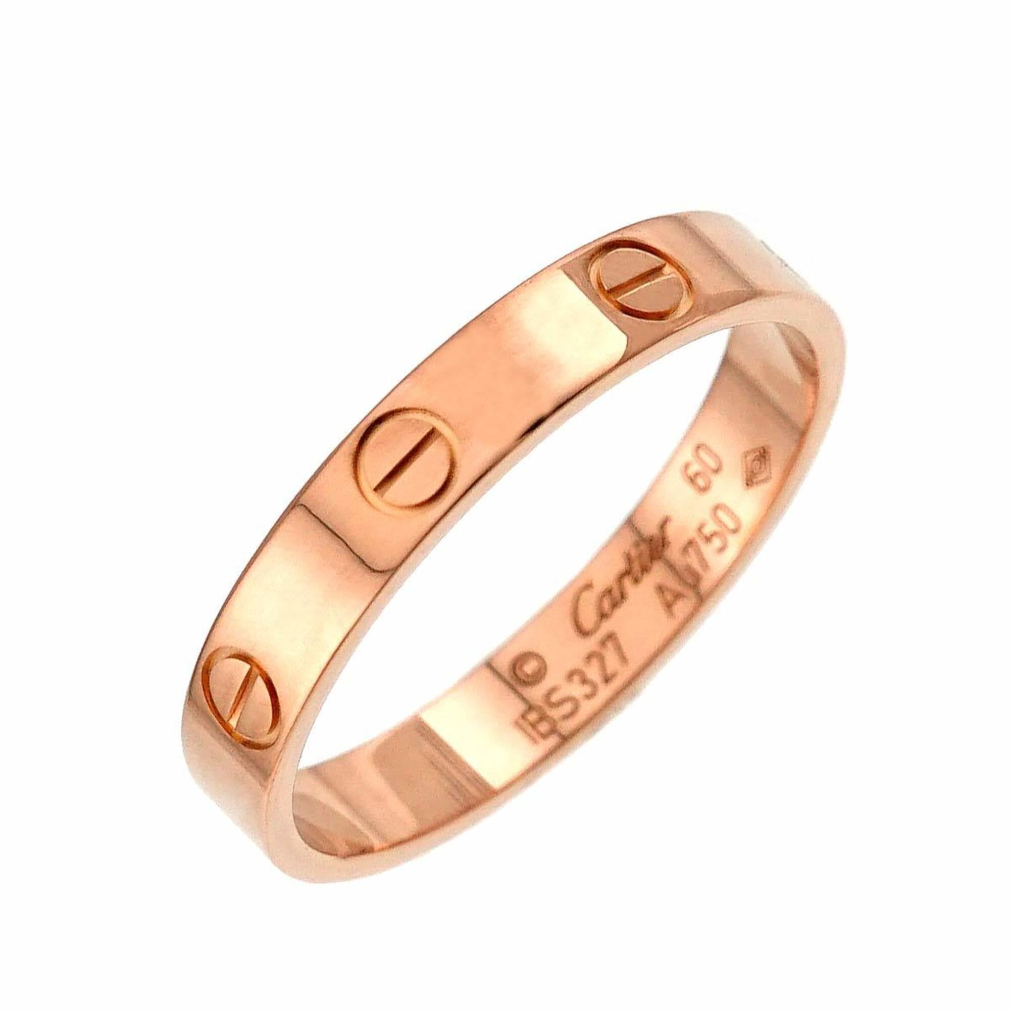 Cartier Mini Love Ring #60, 18K PG Pink Gold 750.