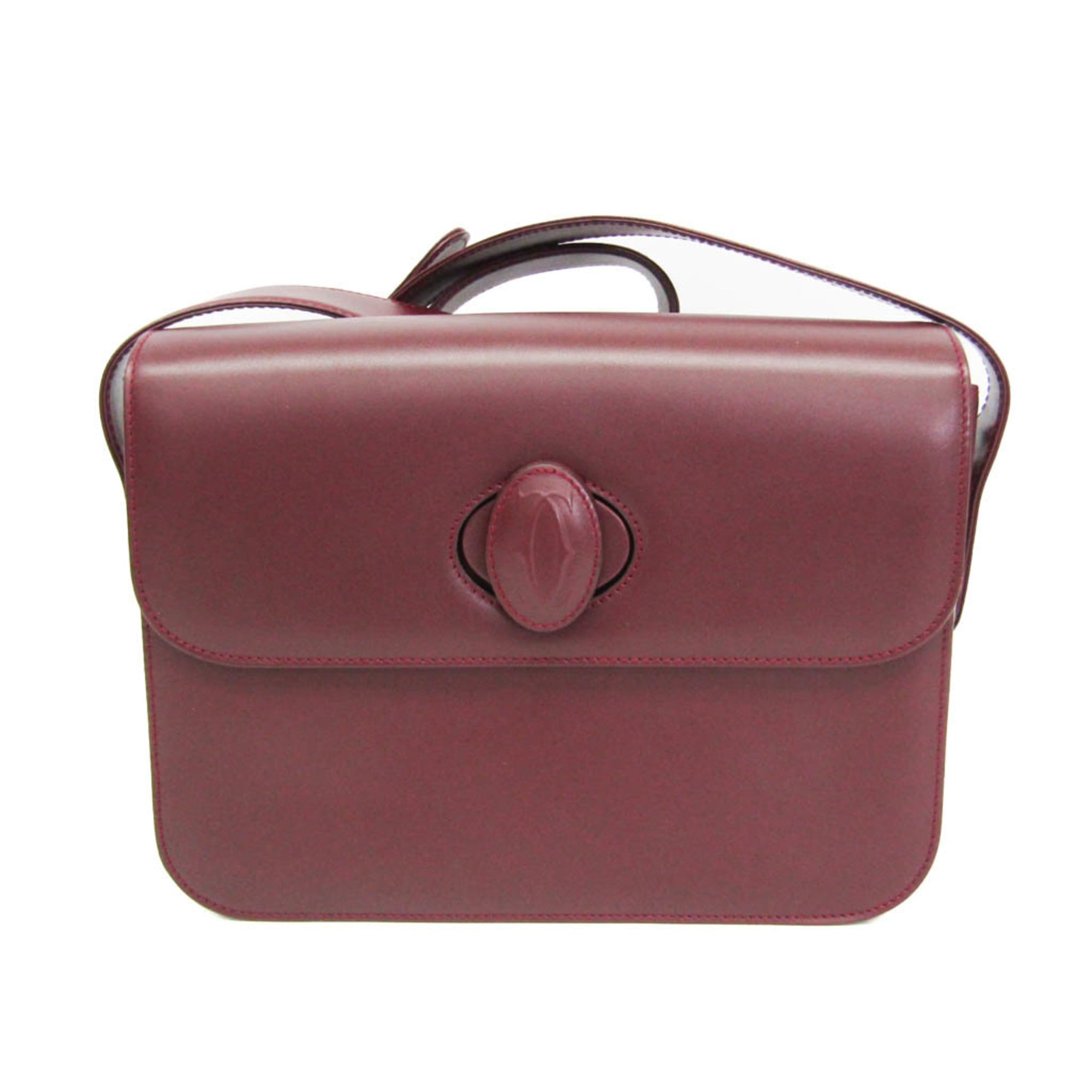 Cartier Must Women\'s Leather Shoulder Bag Bordeaux