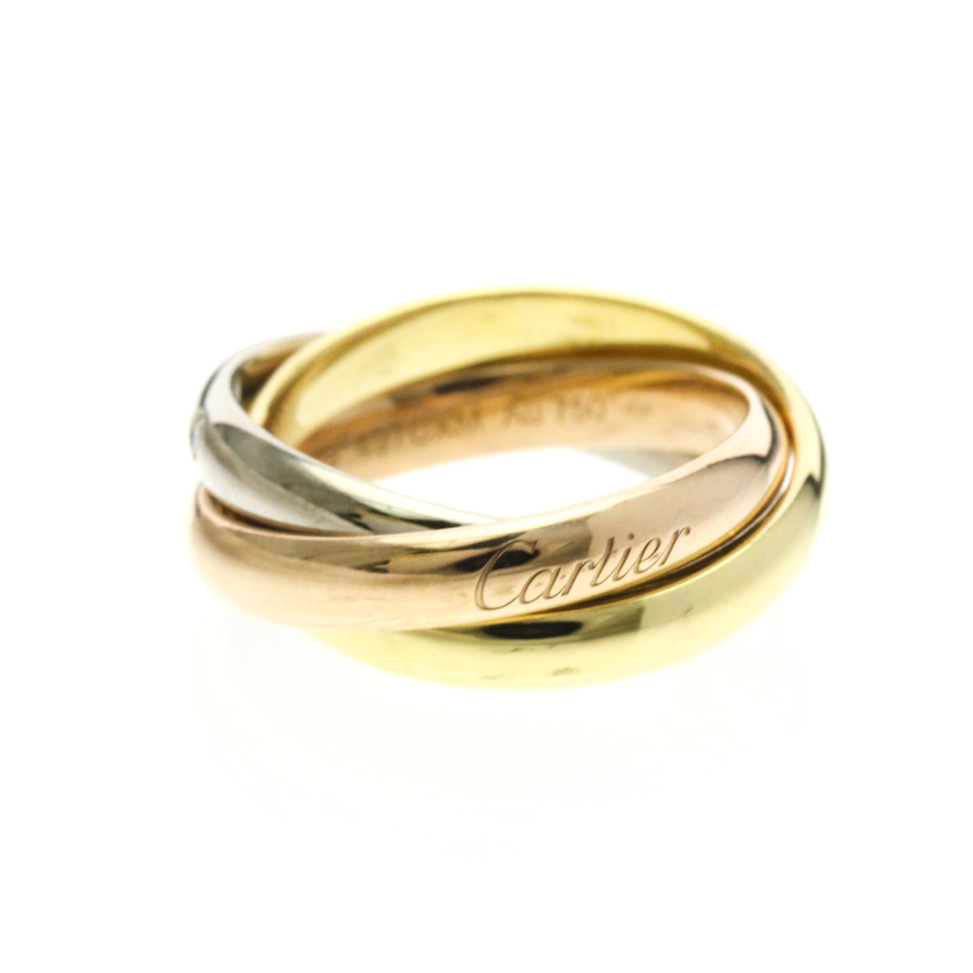 Cartier Trinity Ring With 5 Diamonds Yellow Gold (18K),Pink Gold (18K),White Gold (18K) Fashion Diam