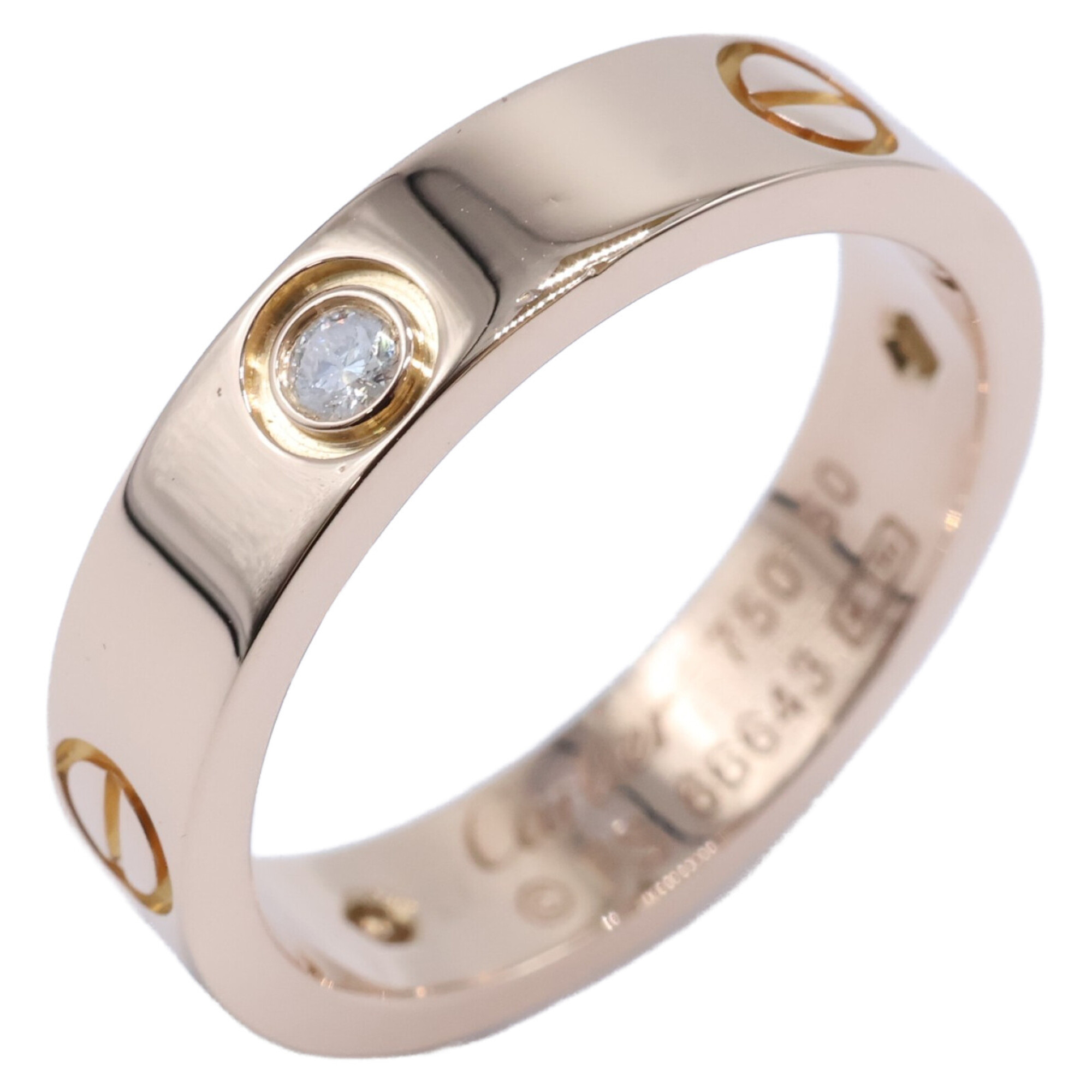 Cartier 750 3P 0.146ct Diamond Love Ring, Size 60, Pink Gold, Men\'s