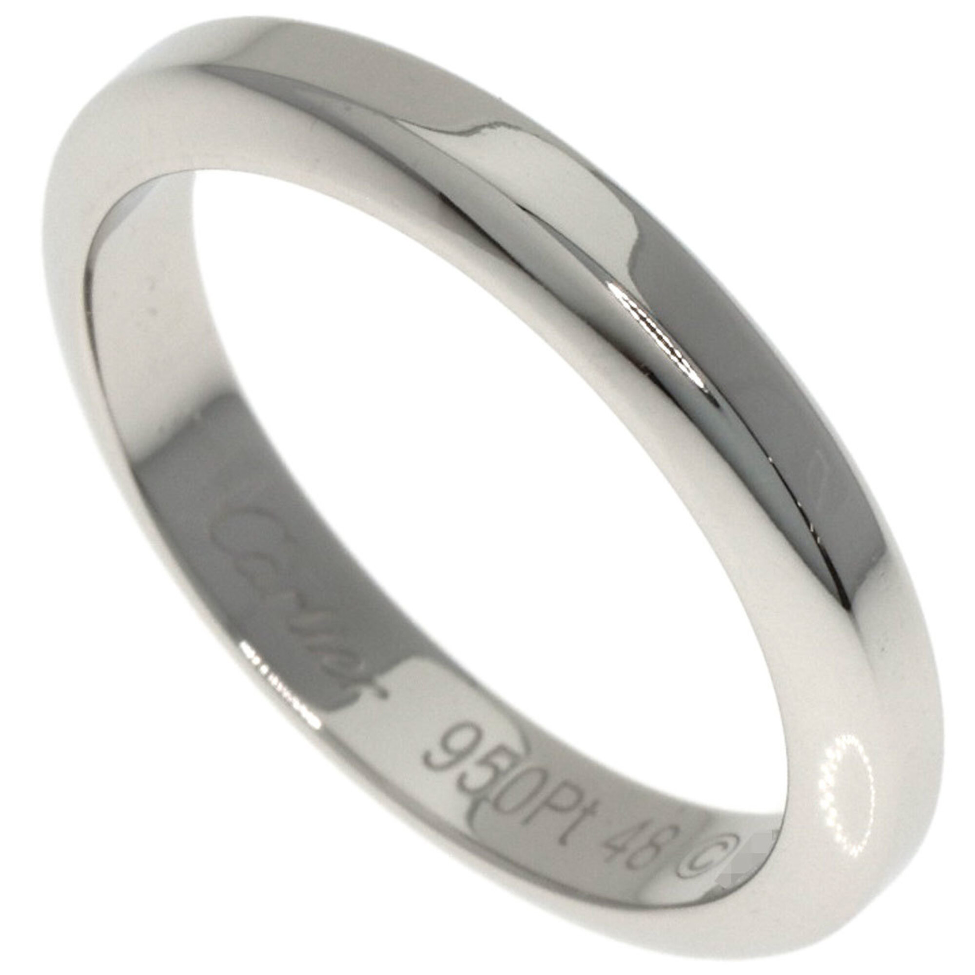 Cartier Wedding Ring #48, Platinum PT950, Women\'s, CARTIER