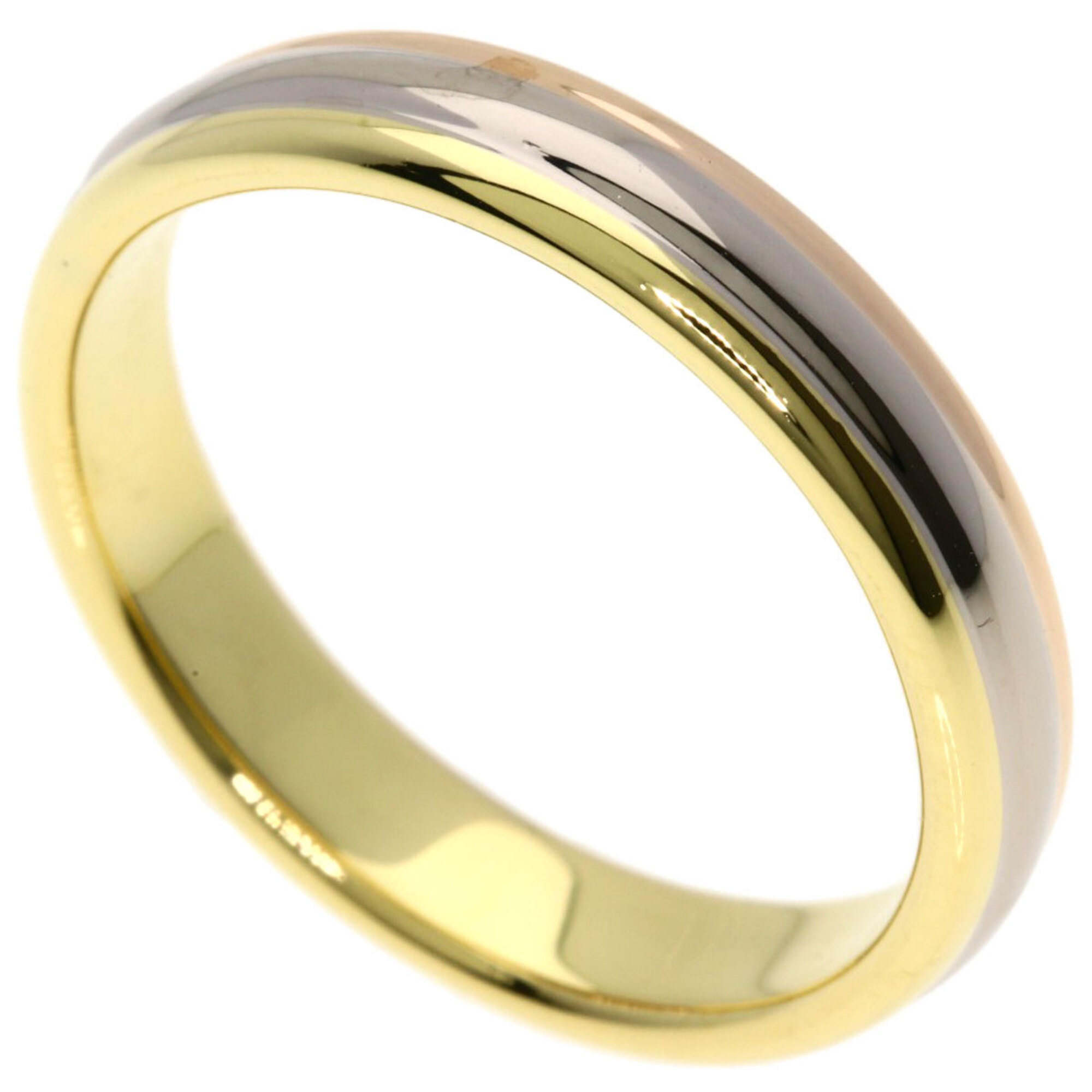 Cartier Three-Color #61 Ring, 18K Yellow Gold/18K Pink White Gold, Women\'s.