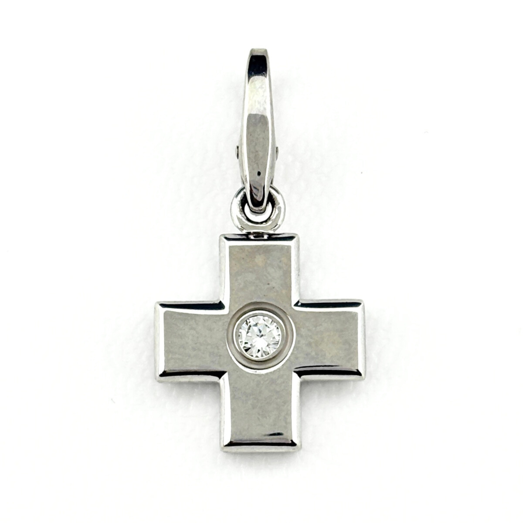 Cartier Cross Charm Diamond Pendant Top, 750 Diamond, Women\'s