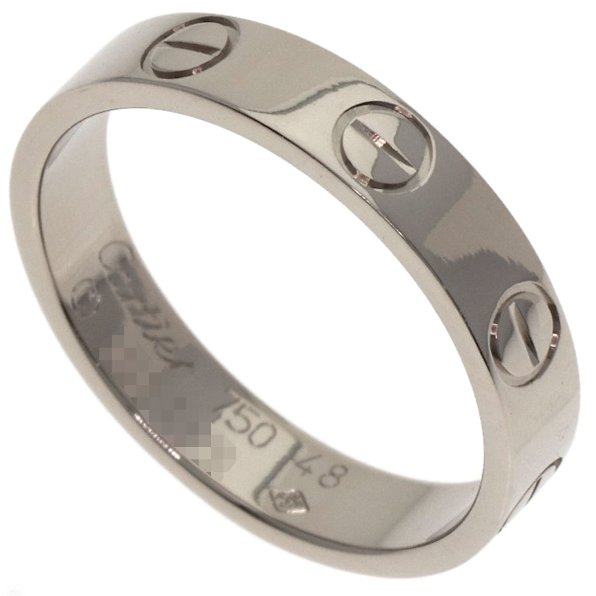 Cartier Mini Love Ring #48, 18K White Gold, Women\'s Ring, CARTIER
