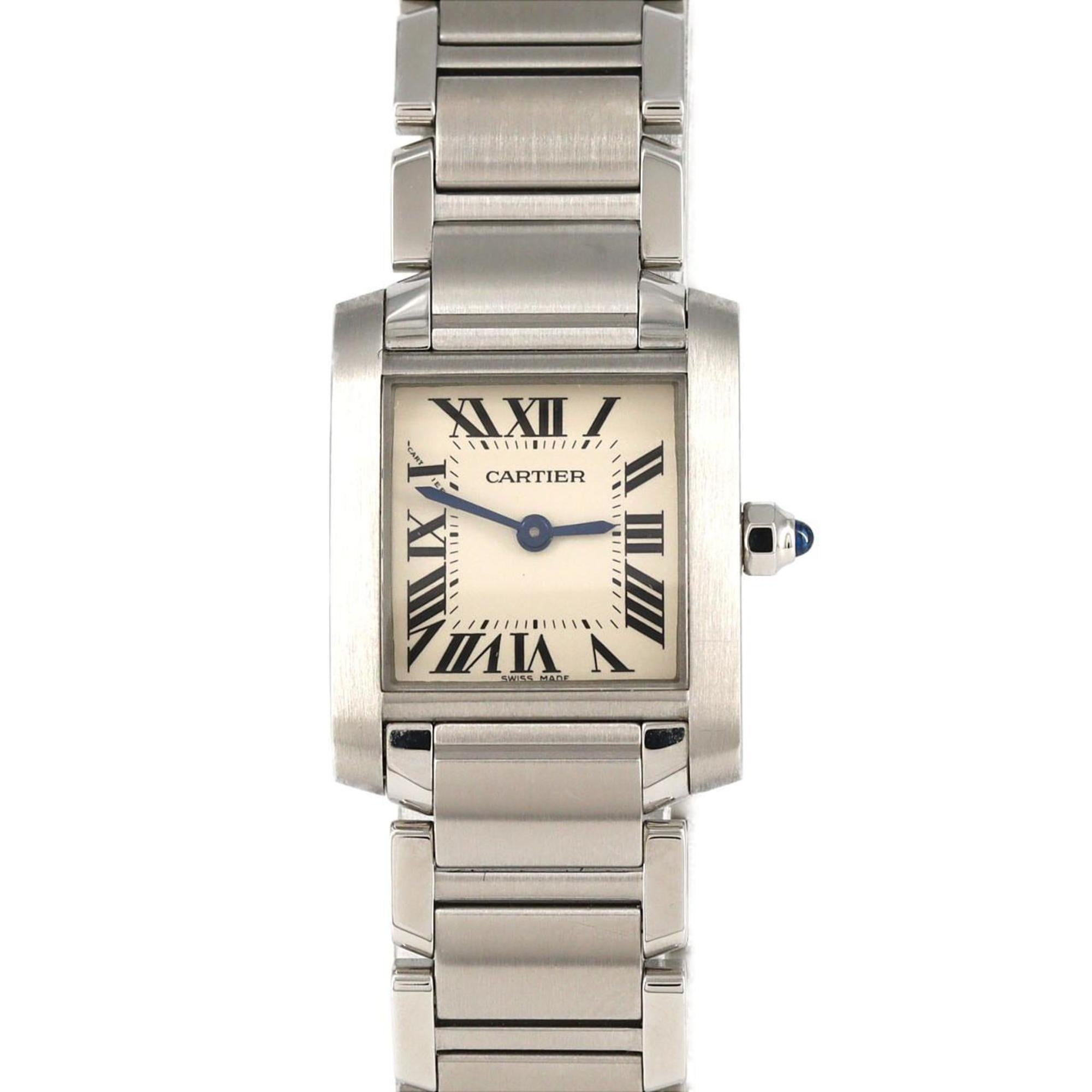 Cartier Tank Franaise SM W51008Q3 Stainless Steel Quartz Watch