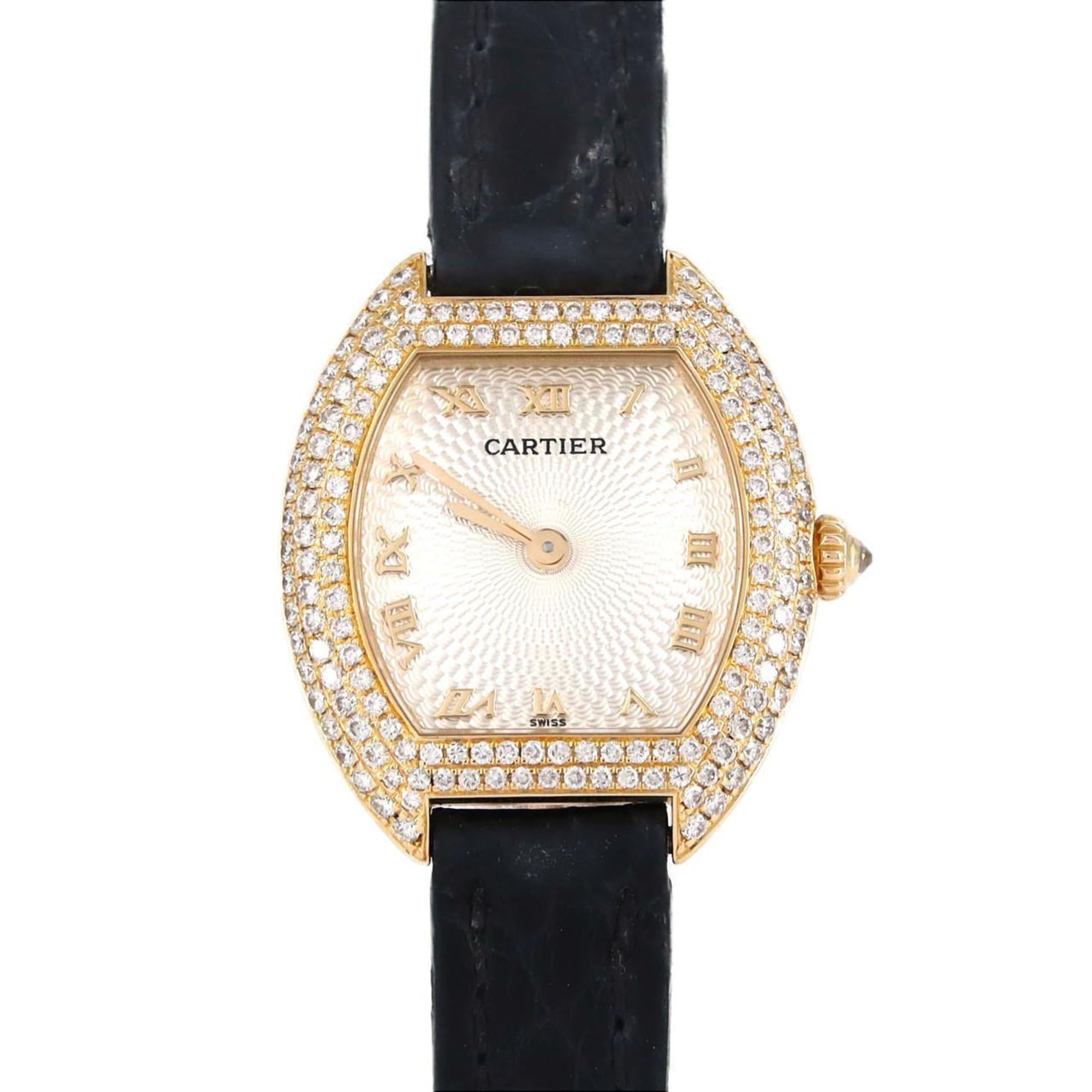 Cartier Tonneau 1910 YG 3D WA501251 Quartz Watch