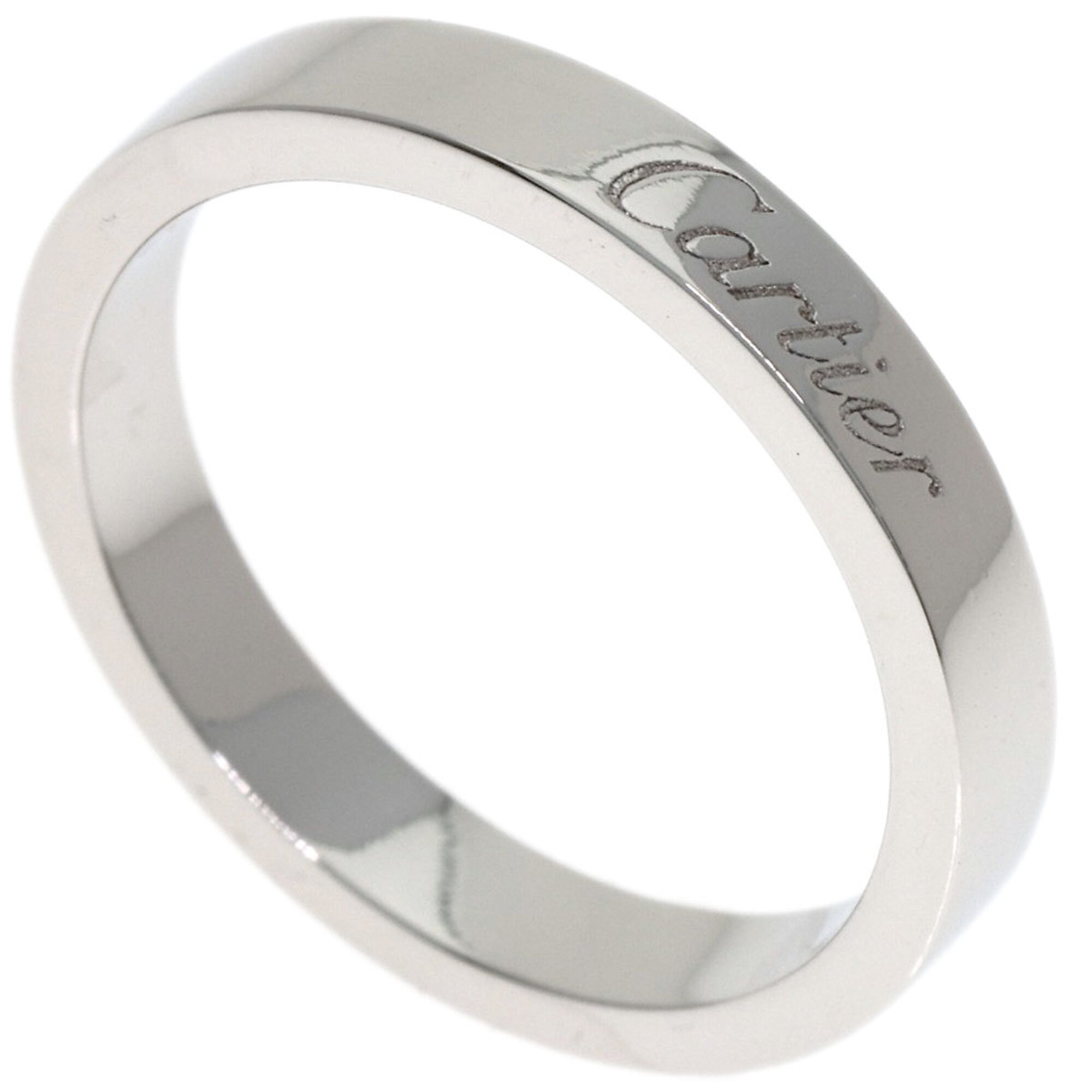 Cartier Engraved #49 Ring, Platinum PT950, Women\'s, CARTIER