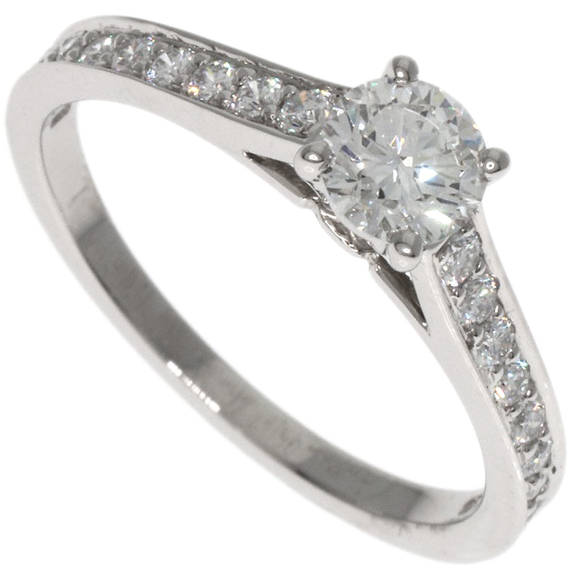 Cartier Solitaire Diamond Ring #46, Platinum PT950, Women\'s.