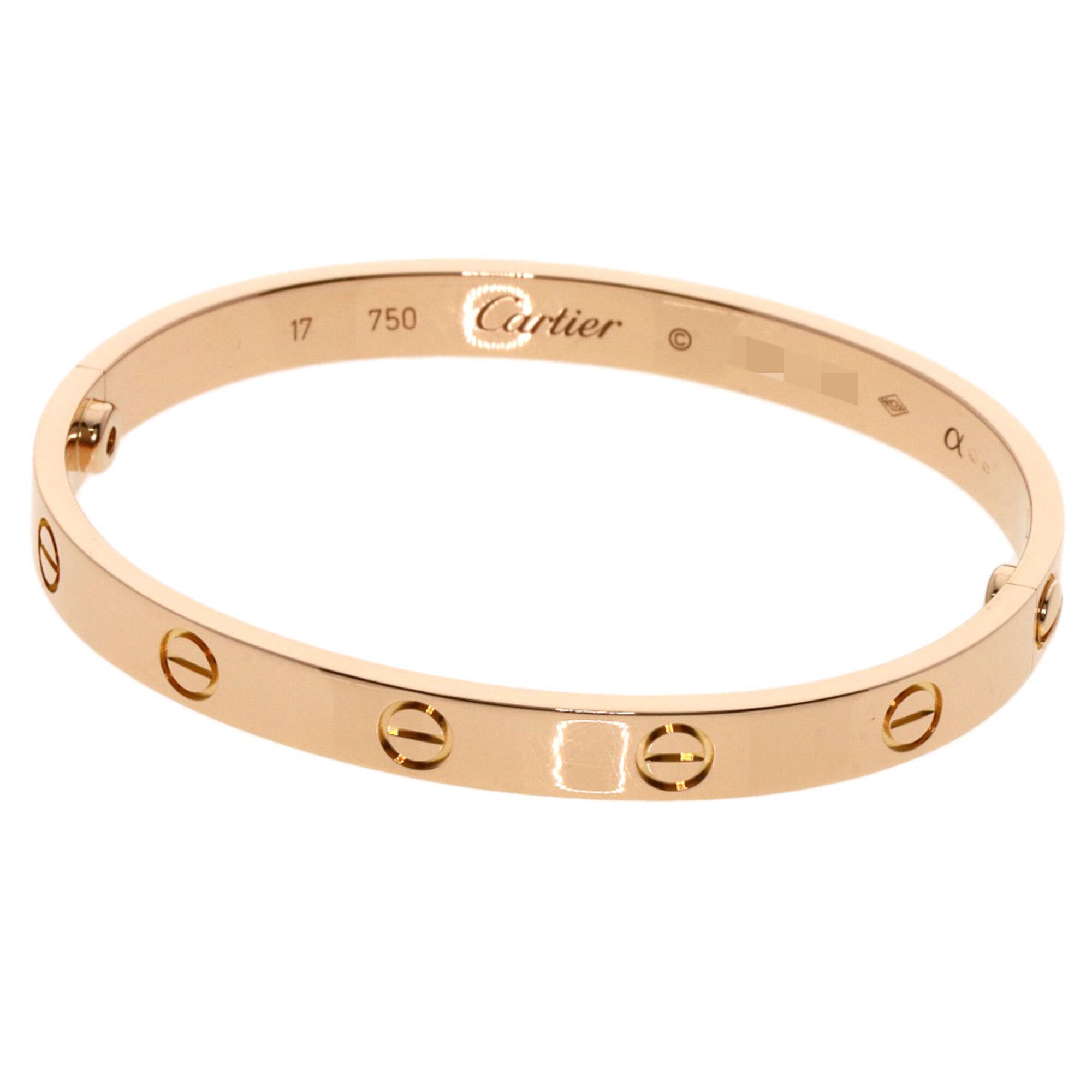 Cartier Love Bracelet (No Driver Required) #17 18K Pink Gold Women\'s CARTIER