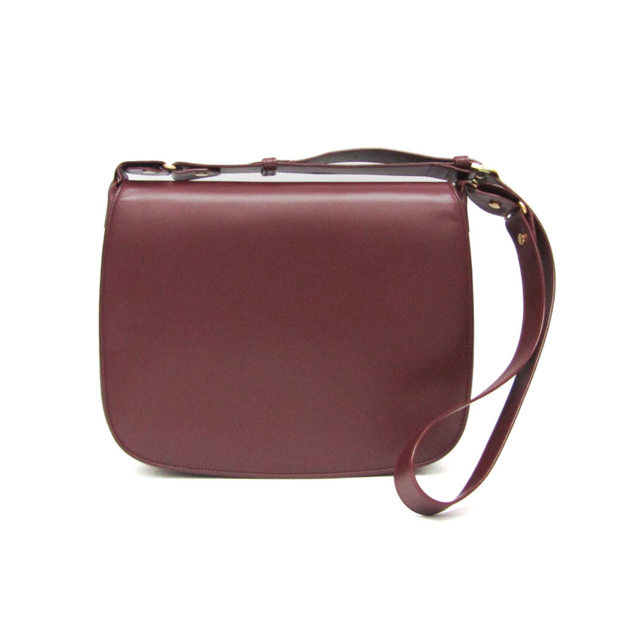 Cartier Must L1000536 Women\'s Leather Shoulder Bag Bordeaux