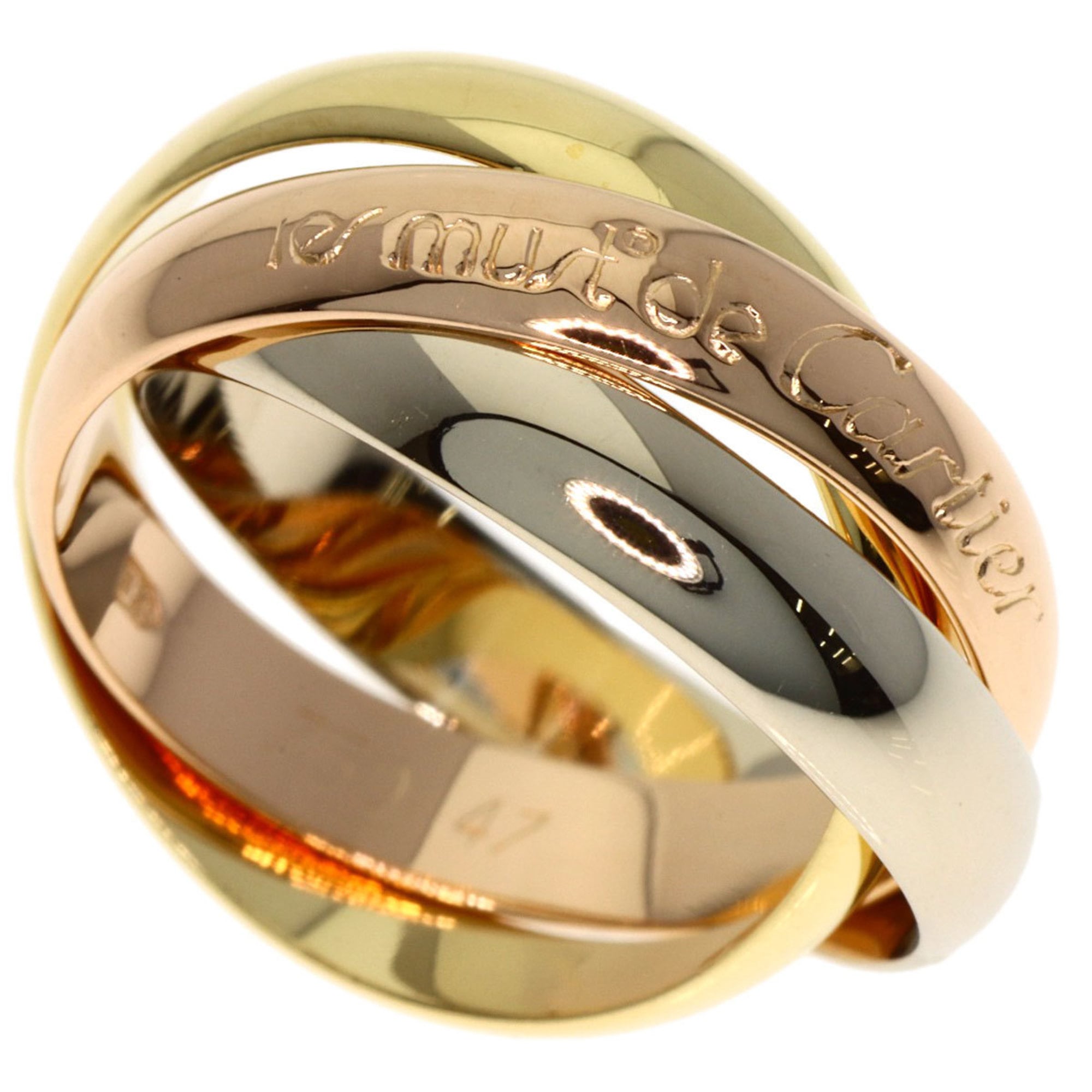 Cartier Trinity #47 Ring - 18K Yellow Gold/18K Pink White Gold Women\'s CARTIER