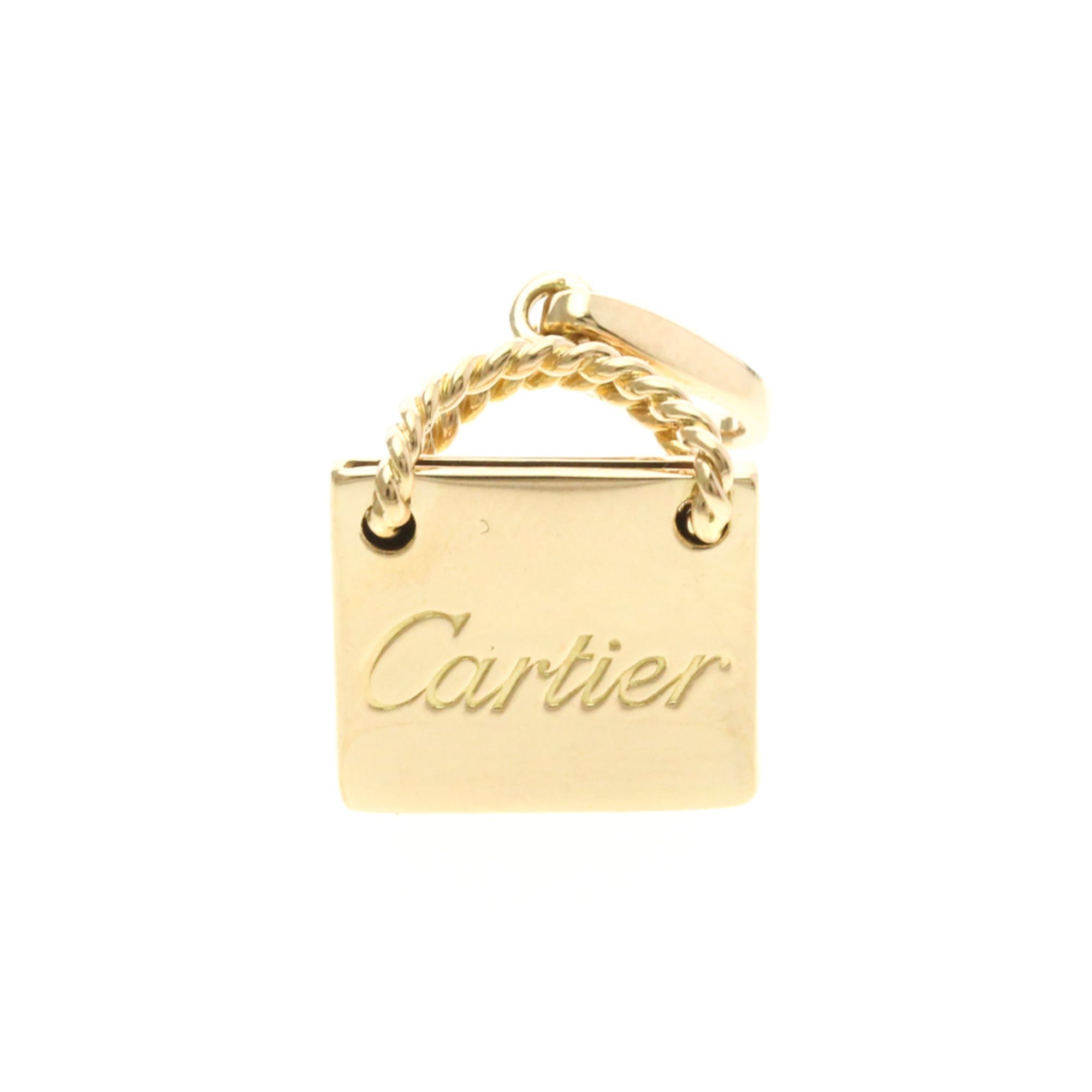 Cartier Shopping Bag Charm Pink Gold (18K) No Stone Men,Women Fashion Pendant Necklace (Pink Gold)