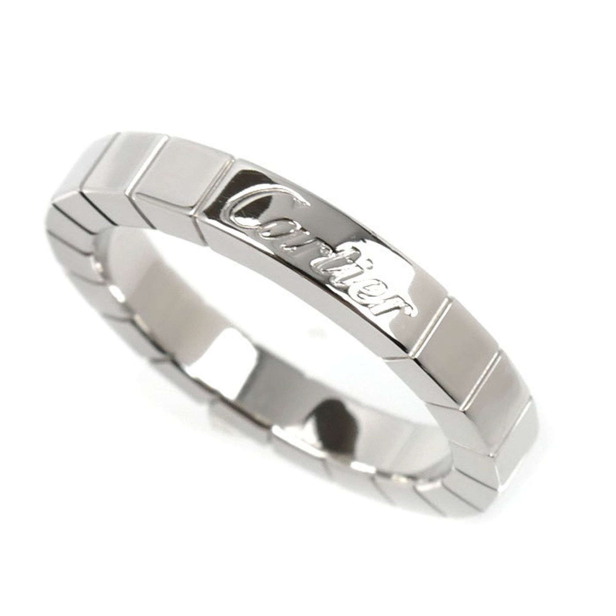 CARTIER Cartier 18KWG White Gold Lanieres Ring, Size 49, 5.9g, Women\'s