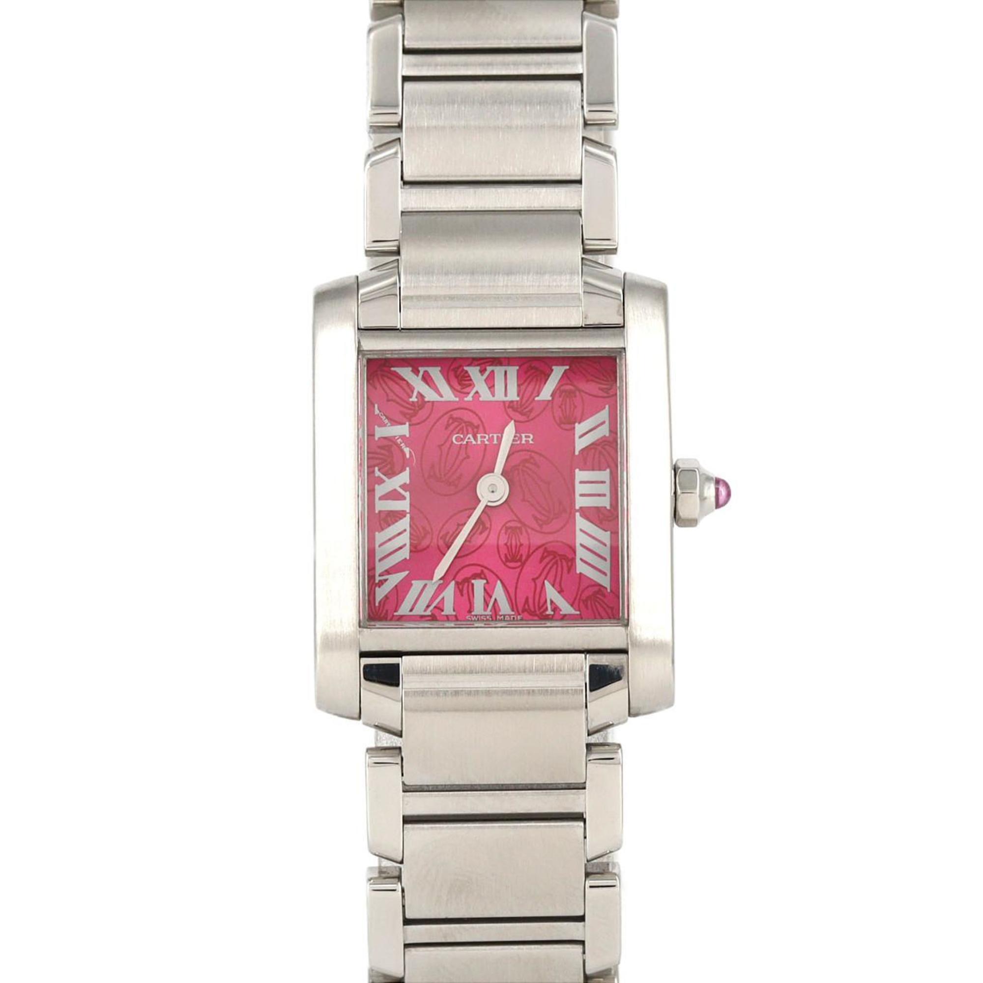 Cartier Tank Franaise Small Watch 2006\'Xmas Limited W51030Q3 Stainless Steel Quartz