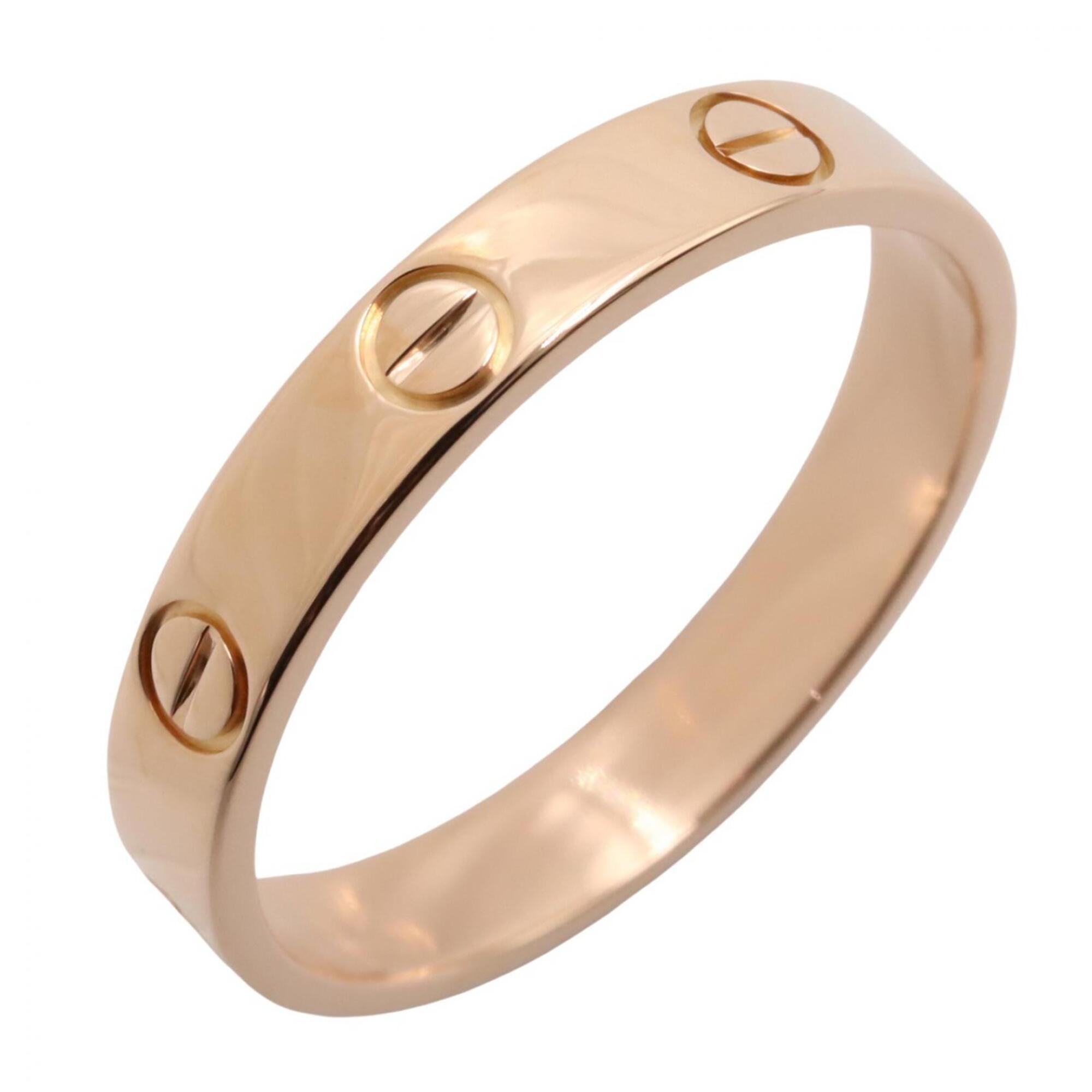 Cartier Mini Love Ring, 18K Pink Gold (PG), Men\'s and Women\'s, Tone