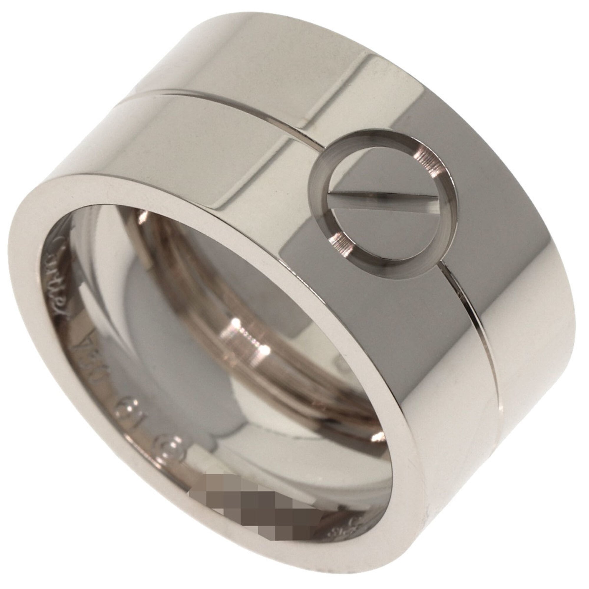 Cartier High Love Ring #61, 18K White Gold, Men\'s Ring, CARTIER