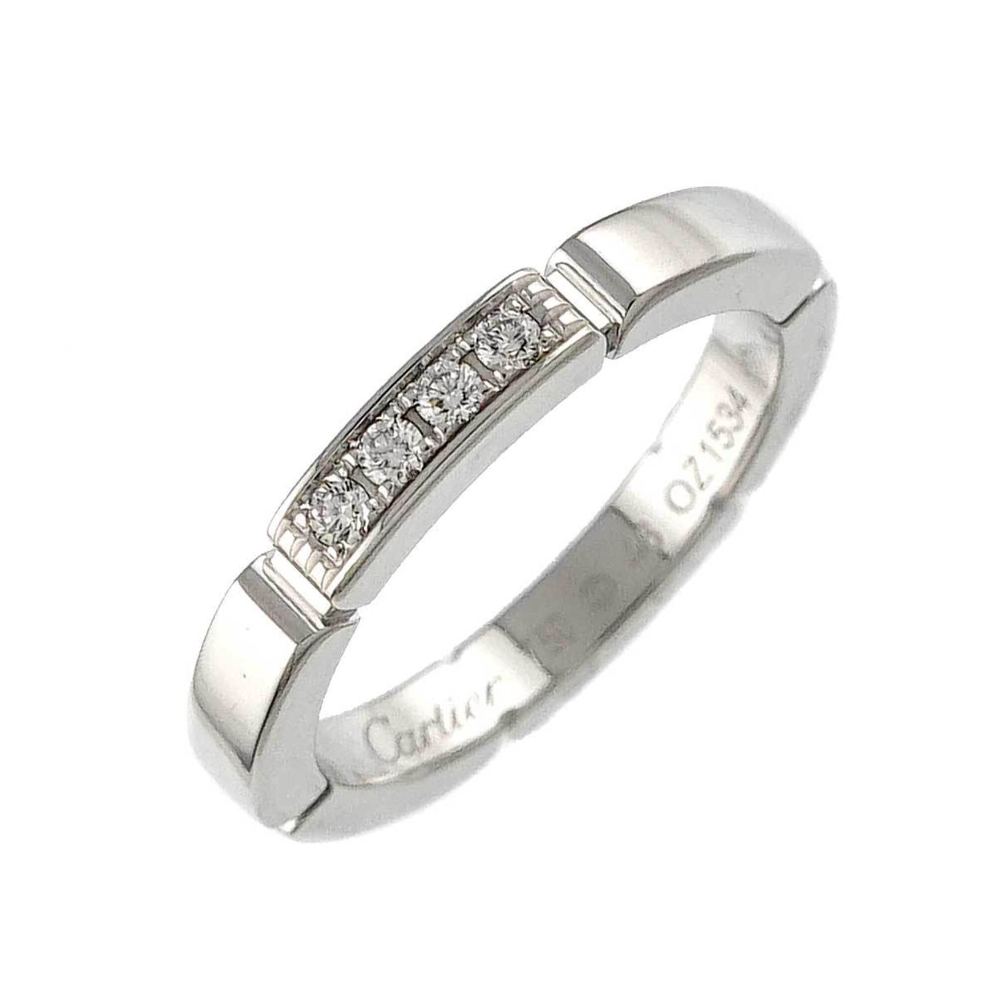 Cartier Maillon Panthre Ring #46, Diamond, 18K White Gold (750)