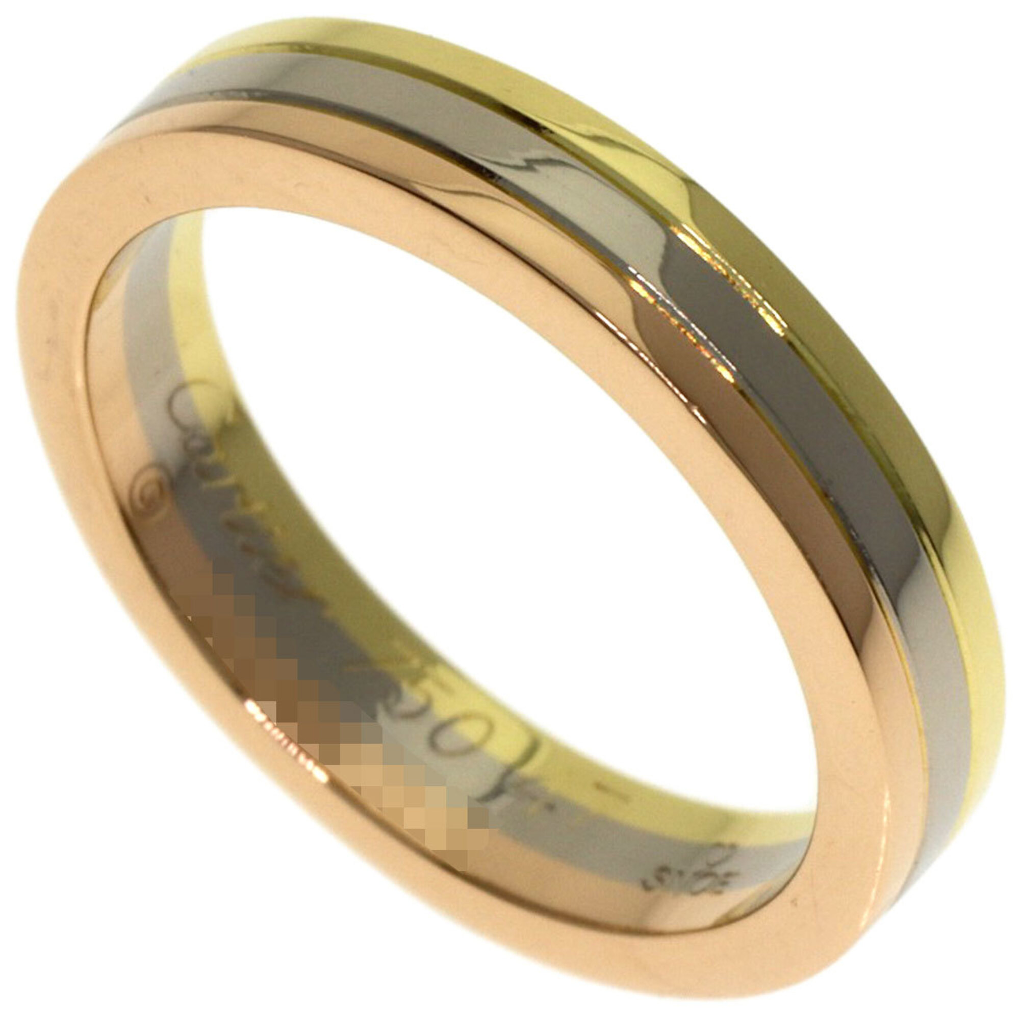 Cartier Three Gold Ring 18K Yellow Gold/18K White Pink Women\'s CARTIER