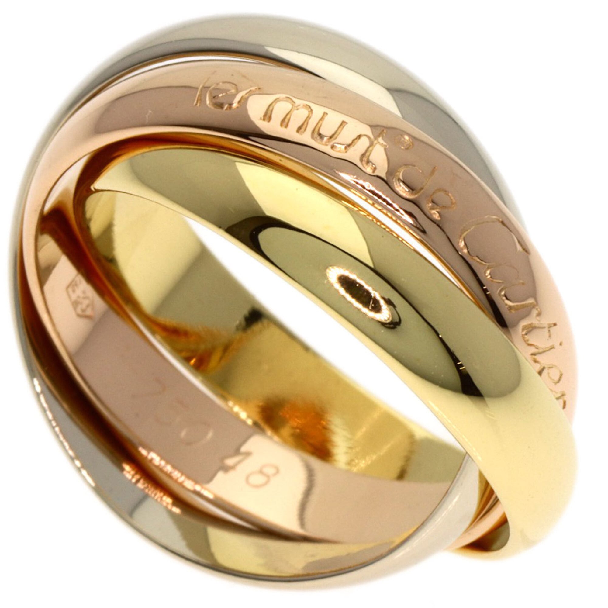 Cartier Trinity #48 Ring, 18K Yellow Gold/18K White Pink Gold, Women\'s, CARTIER