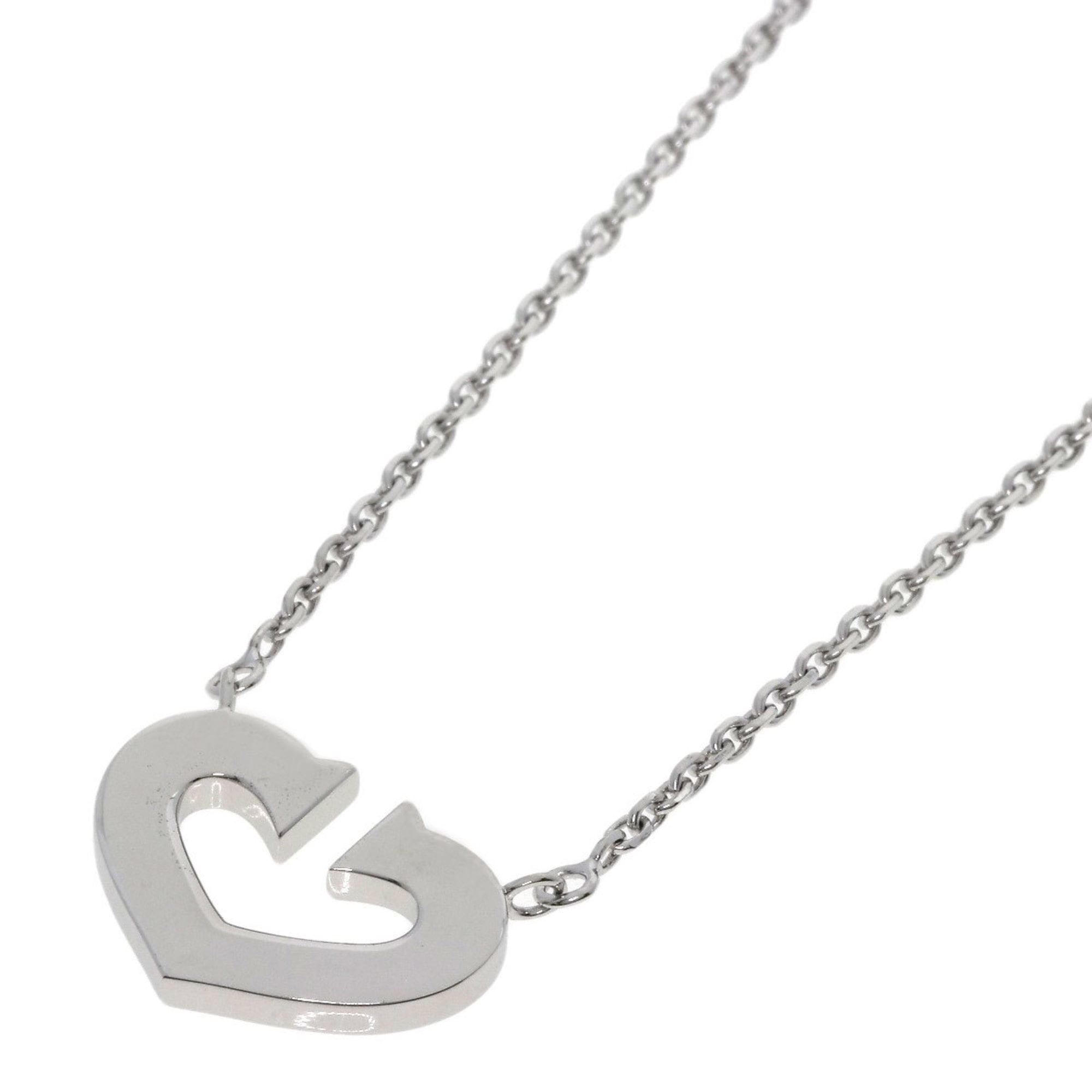 Cartier C Heart Necklace in 18K White Gold for Women