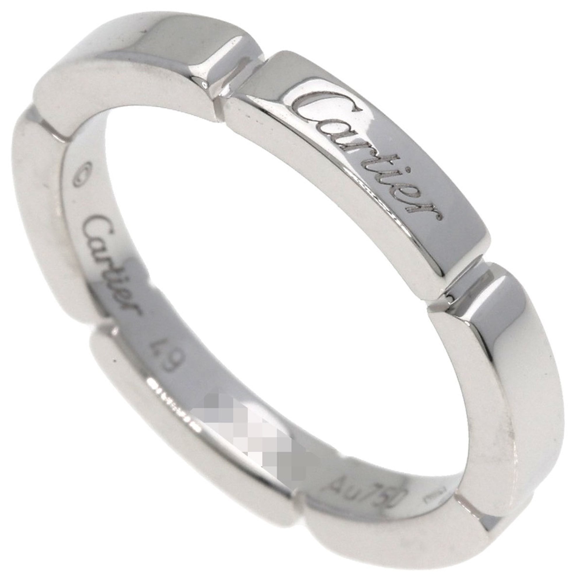 Cartier Maillon Panthre #49 Ring, 18K White Gold, Women\'s.