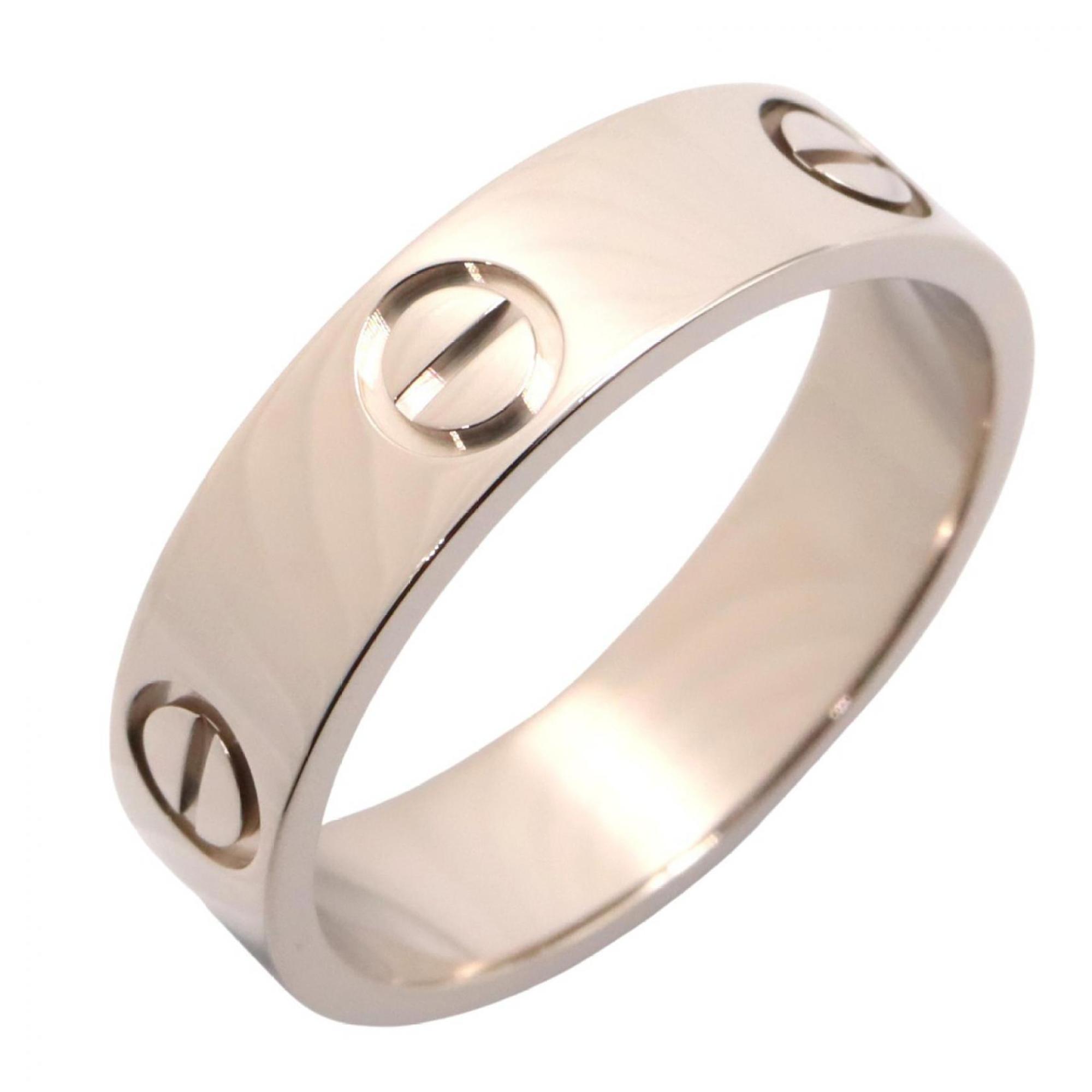Cartier Love Ring, 18K White Gold (18KWG), Silver Tone, for Men and Women, CRB4084756