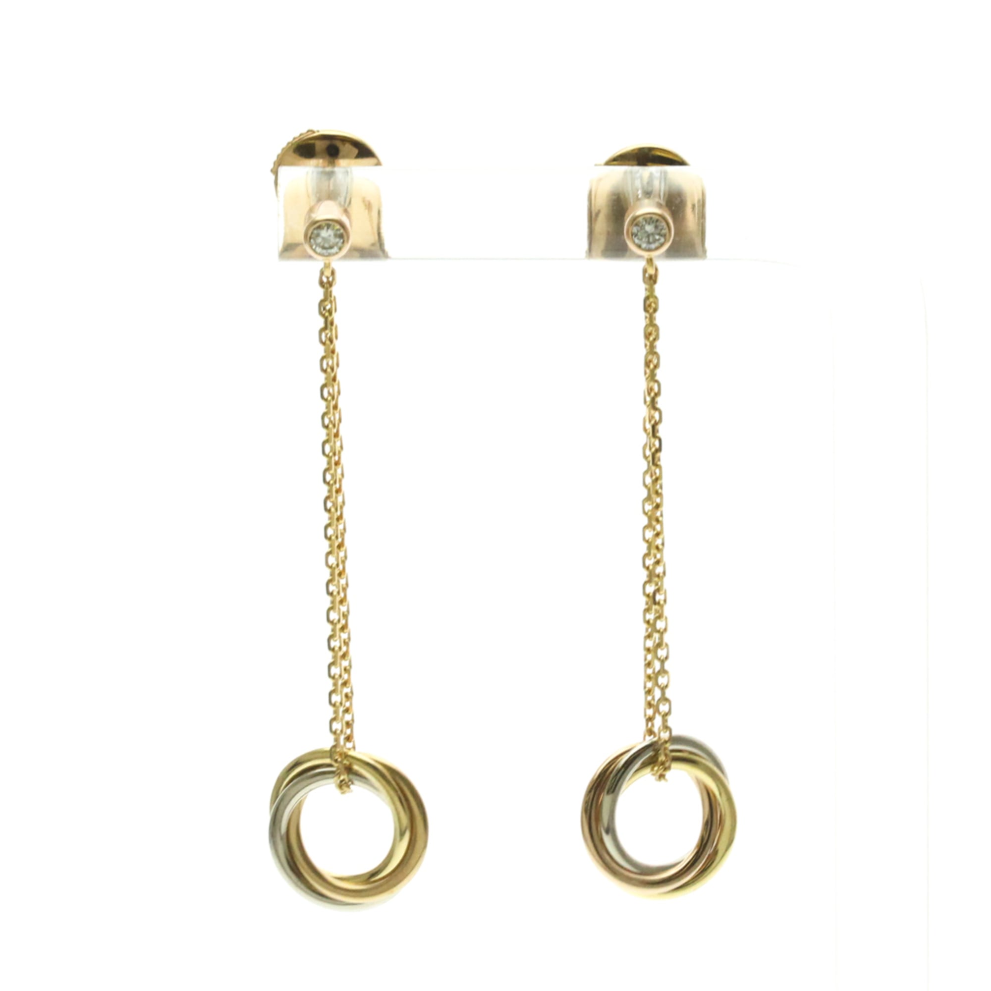 Cartier Sweet Trinity 1P Diamond Earrings Diamond Yellow Gold (18K),Pink Gold (18K),White Gold (18K)