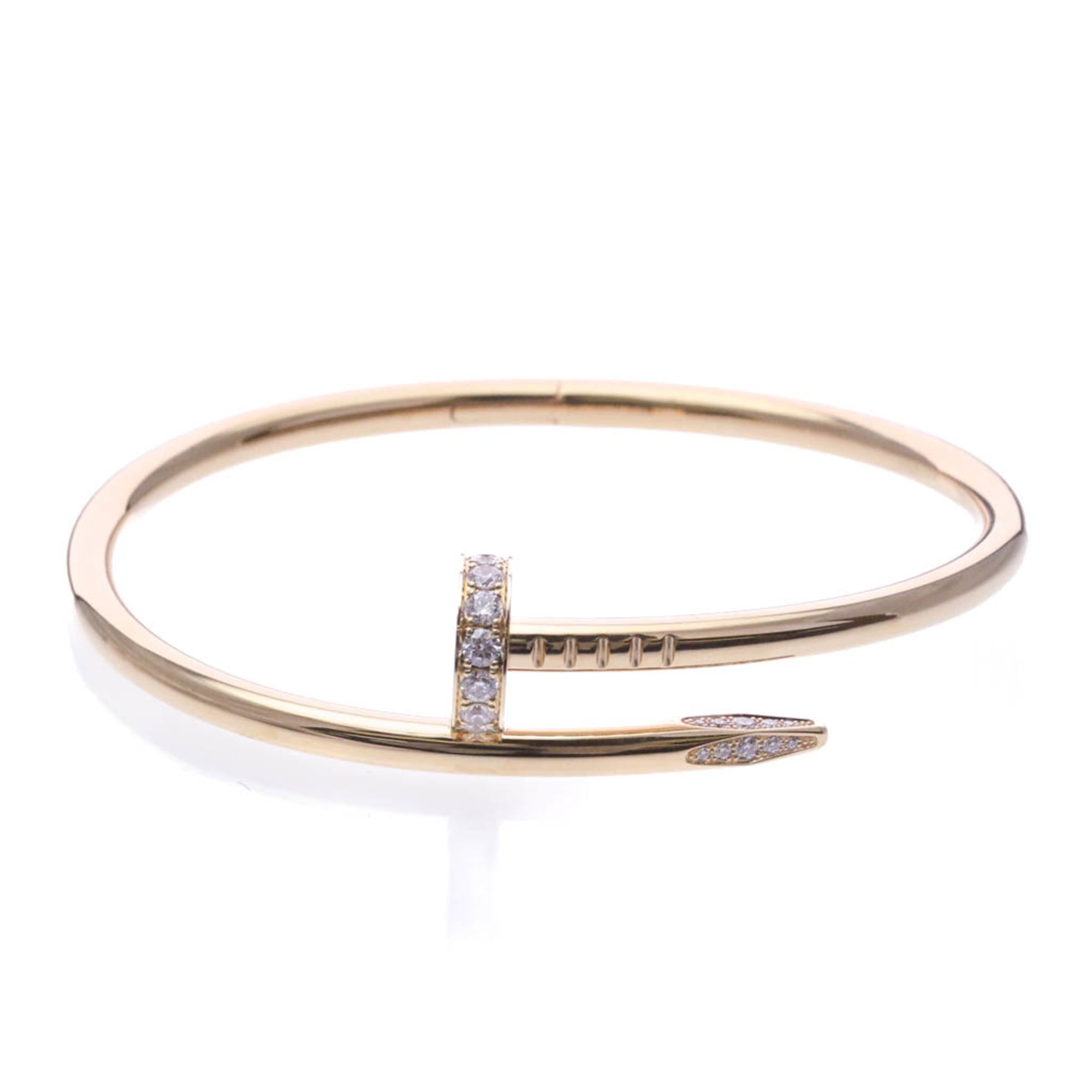 Cartier Juste Un Clou Bracelet With Diamonds Pink Gold (18K) Diamond Bangle Pink Gold