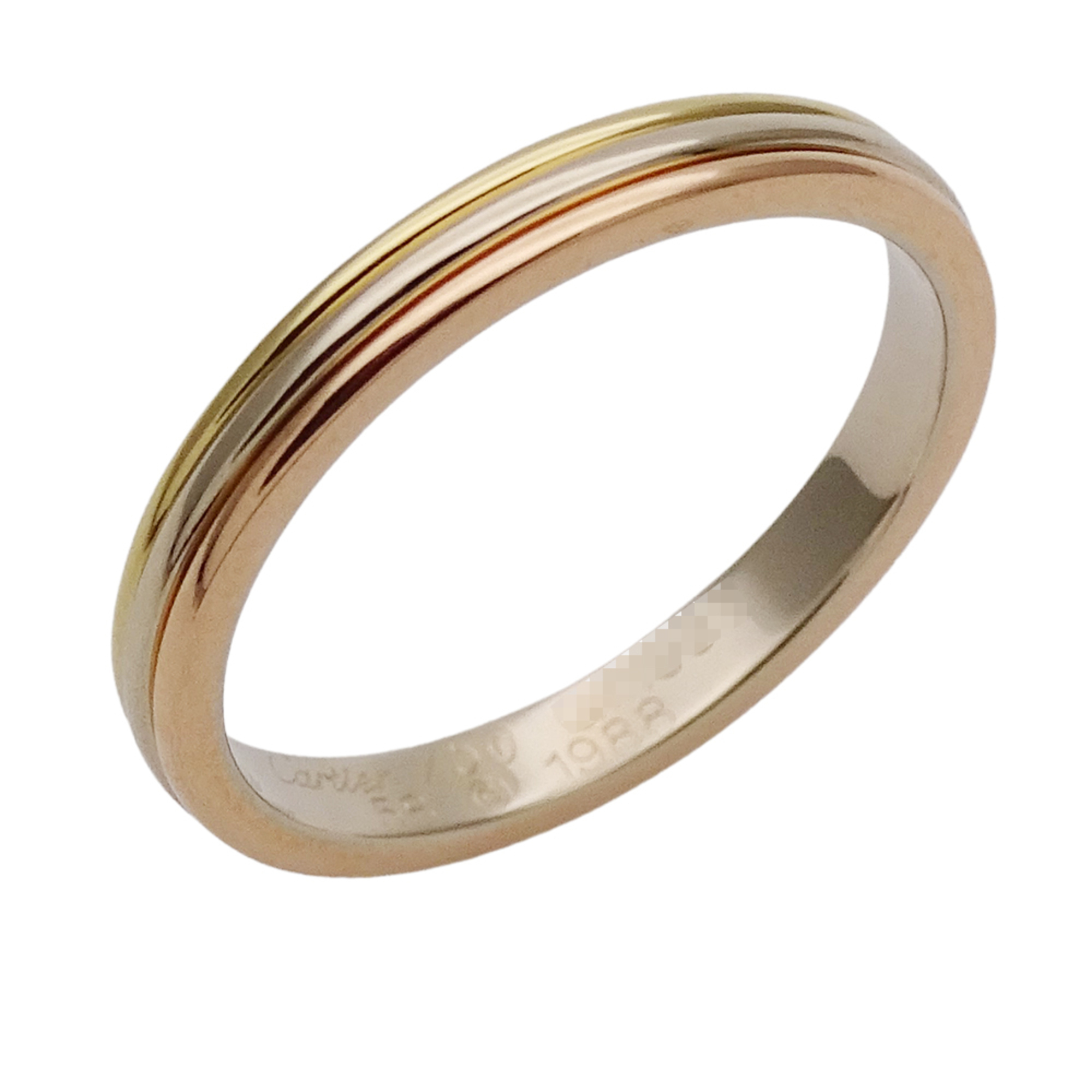 Cartier ring for women and men, brand name ring, 750YG, 750PG, 750WG, Vendome yellow gold, pink whit