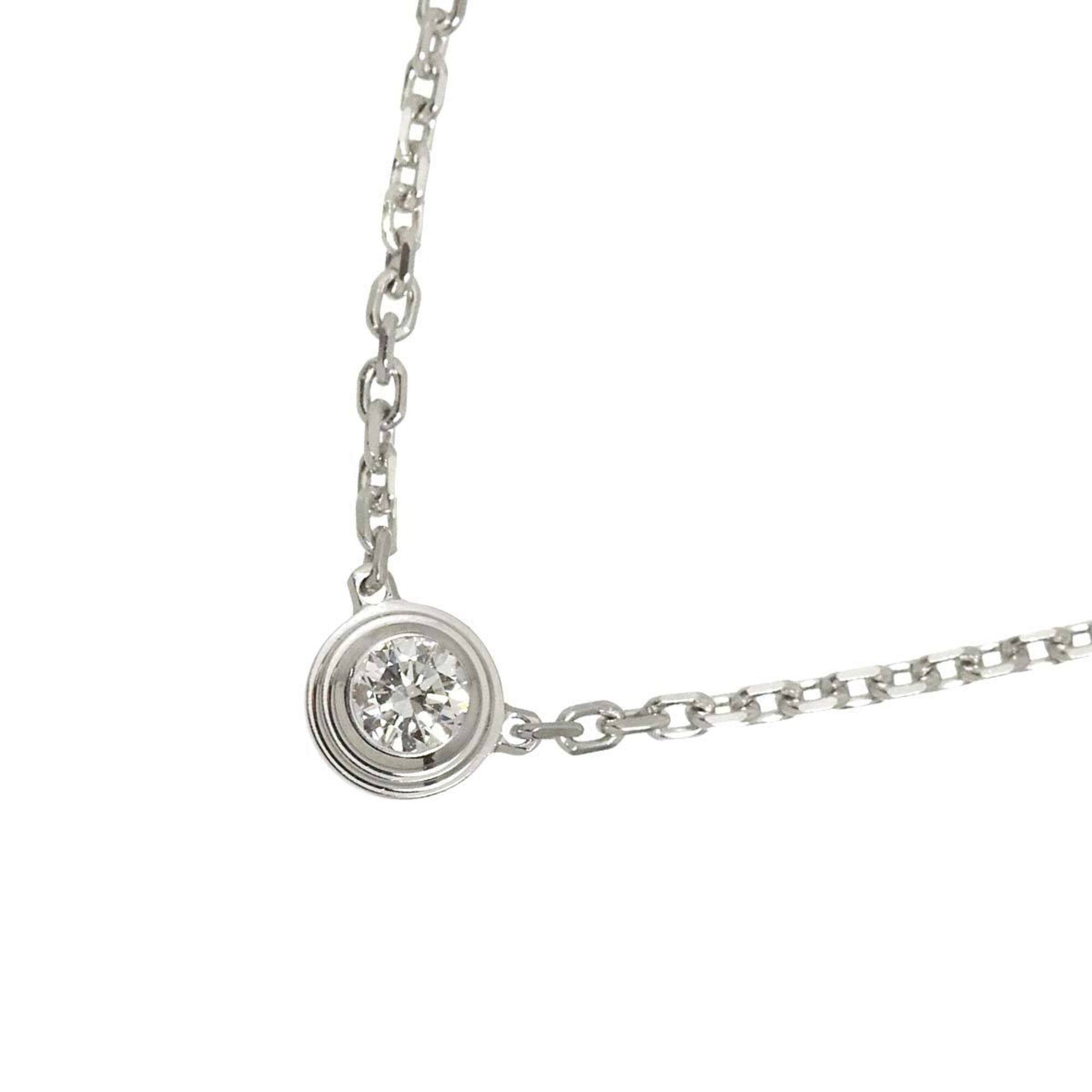 Cartier d\'Amour Diamond Necklace, 41cm, XS, 18K WG (White Gold 750), Diamants LŽgers.