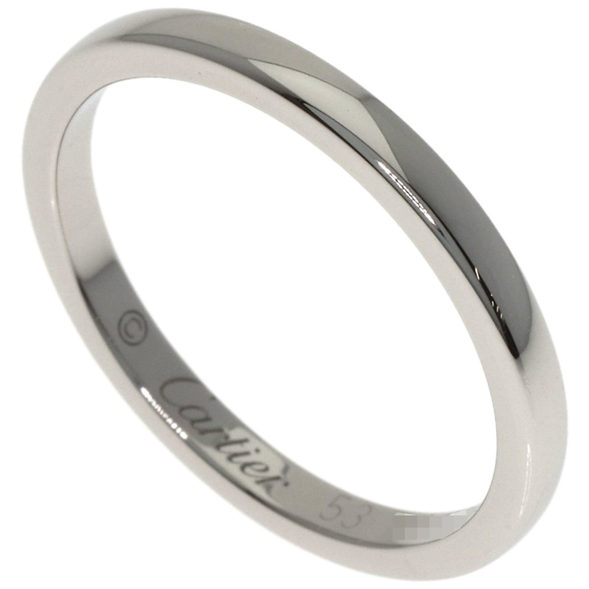 Cartier Wedding Ring #53, Platinum PT950, Women\'s, CARTIER