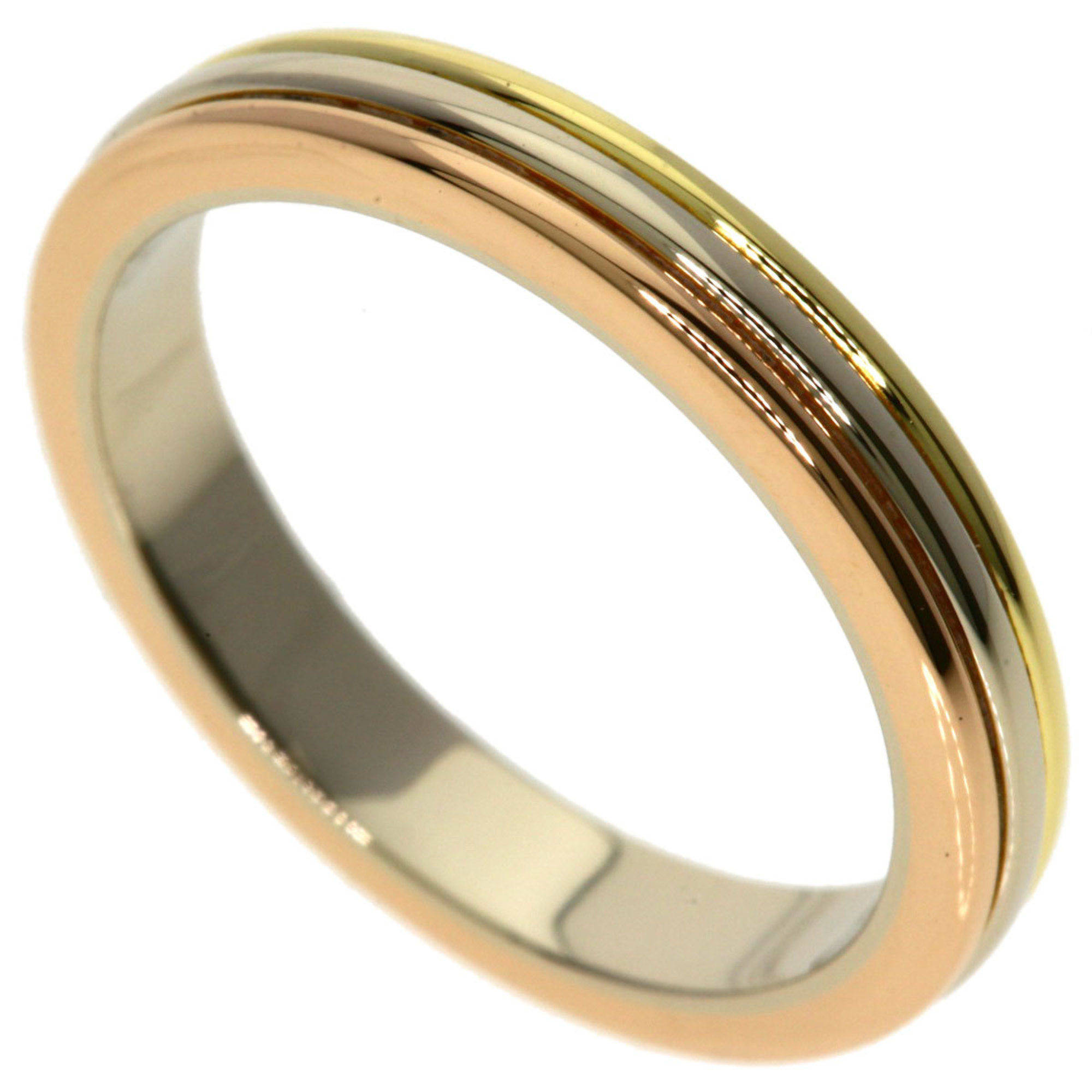 Cartier Three-Color #48 Ring, 18K Yellow Gold/18KPG/18KWG, Women\'s