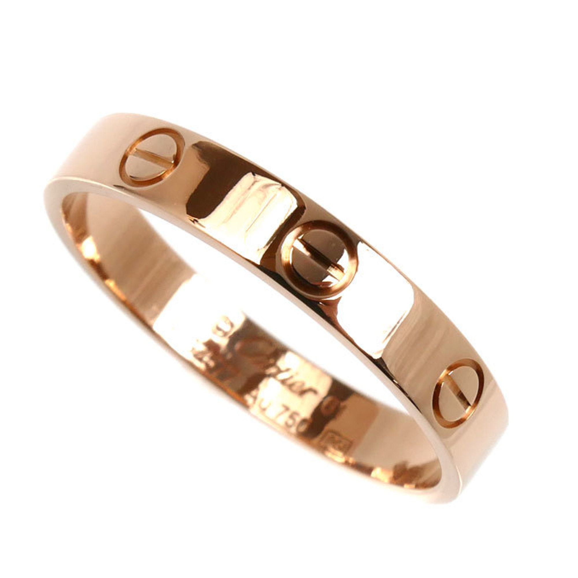 CARTIER 18KPG Pink Gold Mini Love Ring, B4085261, 61mm, 3.7g, Men\'s