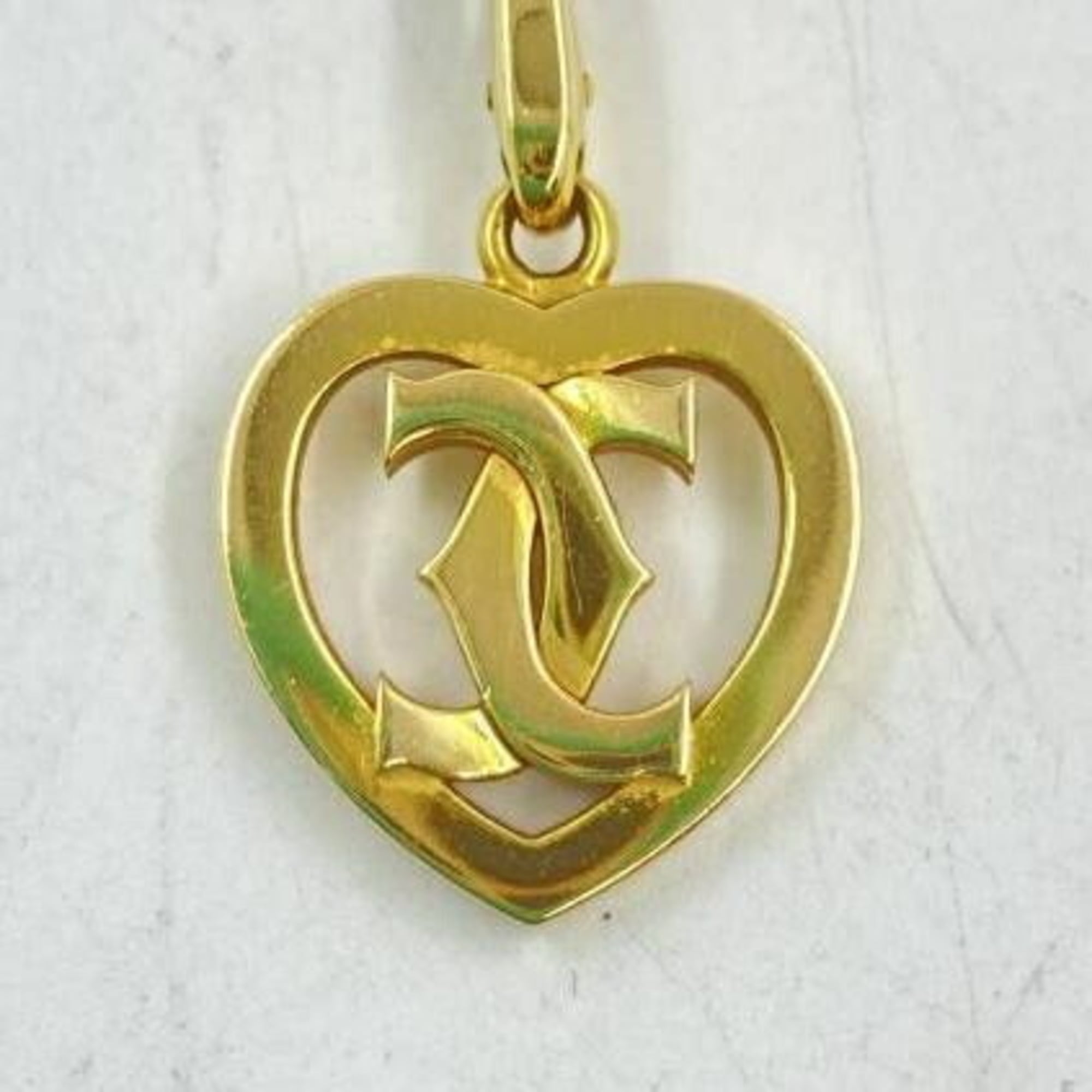Cartier 2C Heart Charm Necklace
